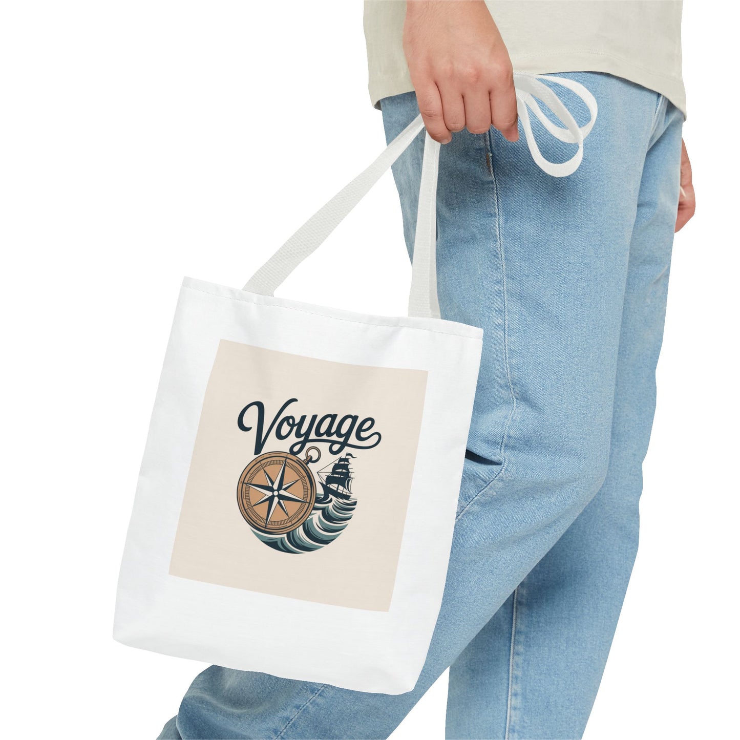 Voyage Compass Tote Bag – Nautical Travel Canvas Tote