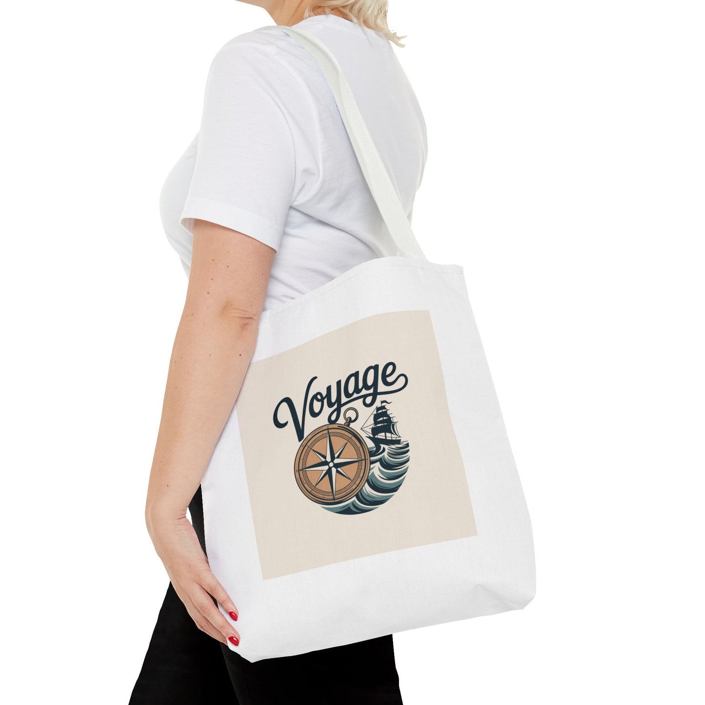 Voyage Compass Tote Bag – Nautical Travel Canvas Tote