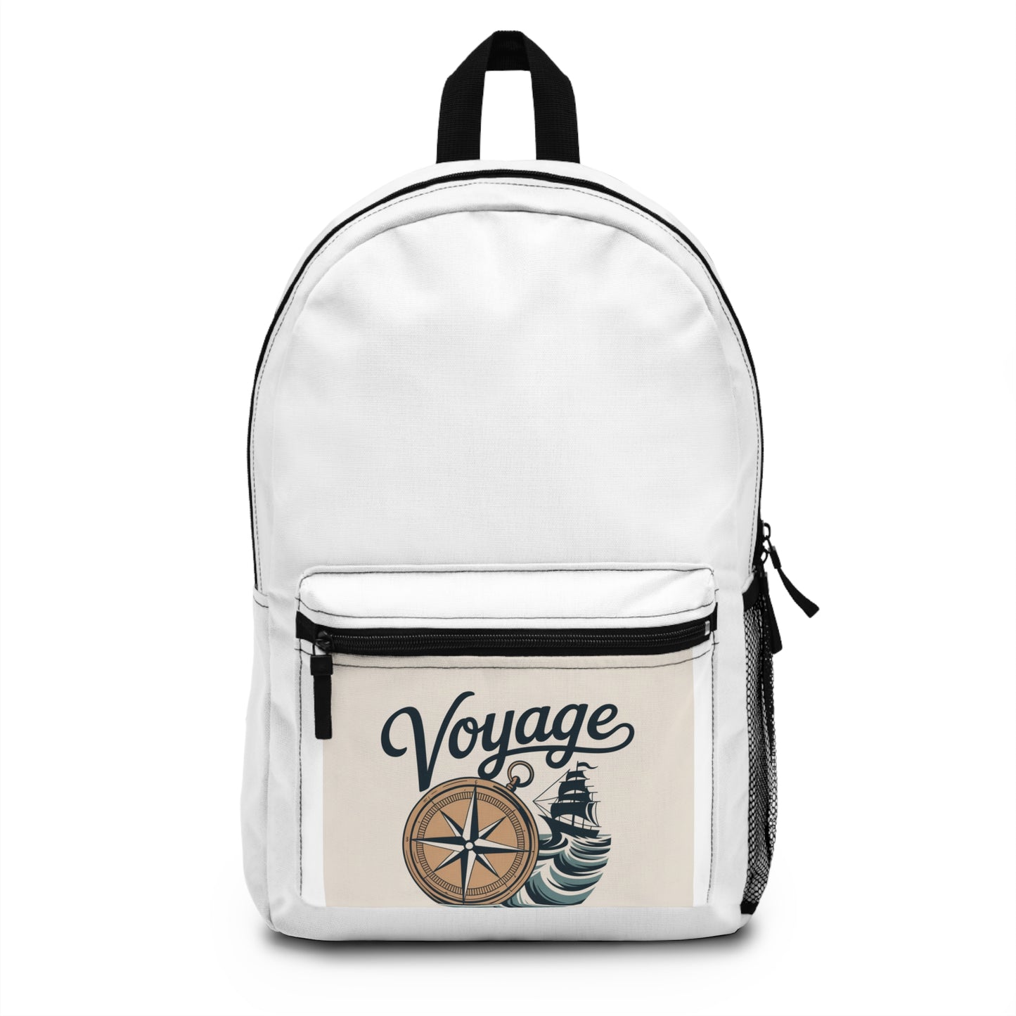 Voyage Nautical Backpack — Compass & Ship Travel Design