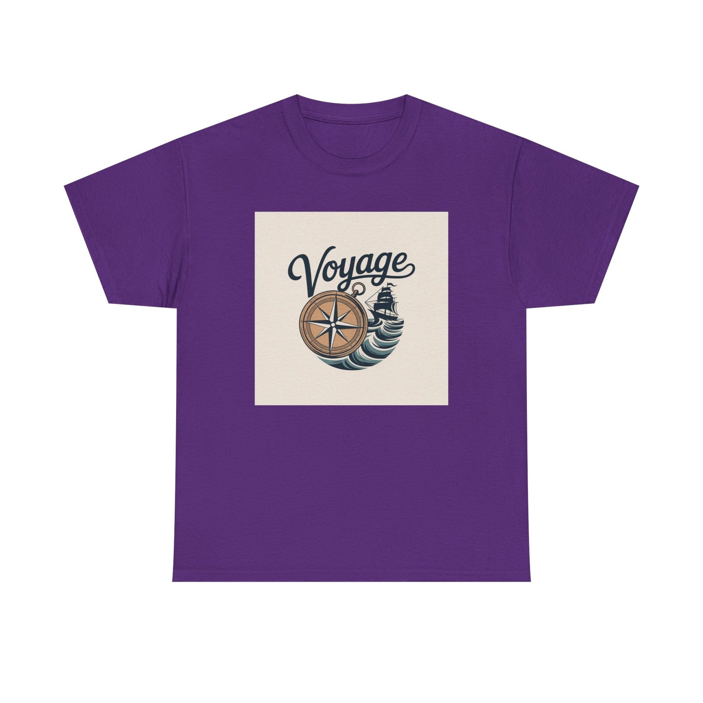 Voyage Nautical Compass T-Shirt — Adventure Beach Travel Graphic Tee