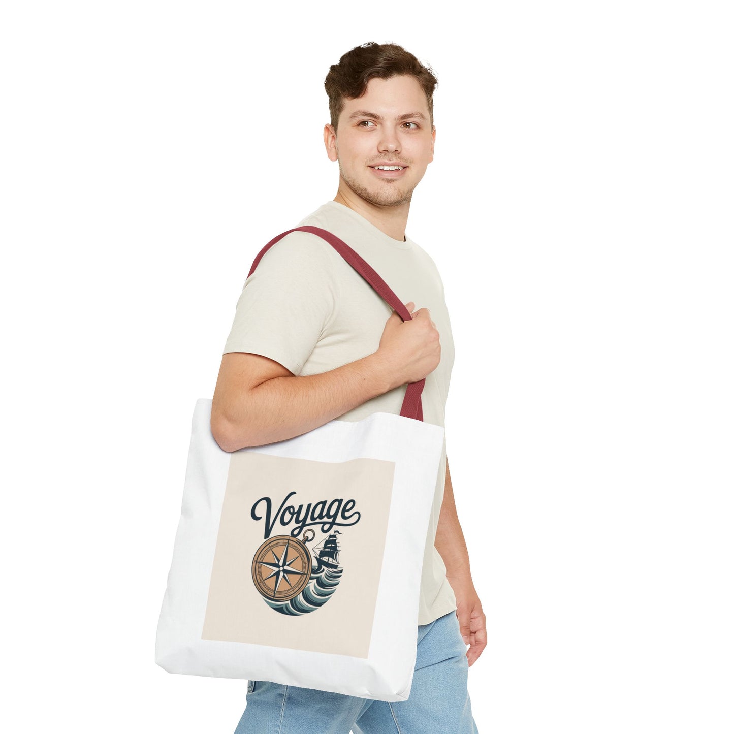 Voyage Compass Tote Bag – Nautical Travel Canvas Tote