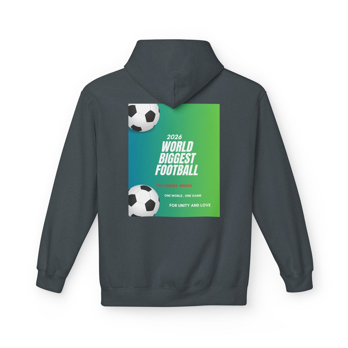 World Biggest Football 2026 Hoodie – Soccer Event Poster Design