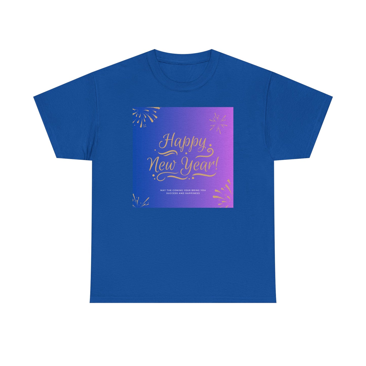 Happy New Year Tee — Festive Gradient Fireworks Holiday T‑Shirt