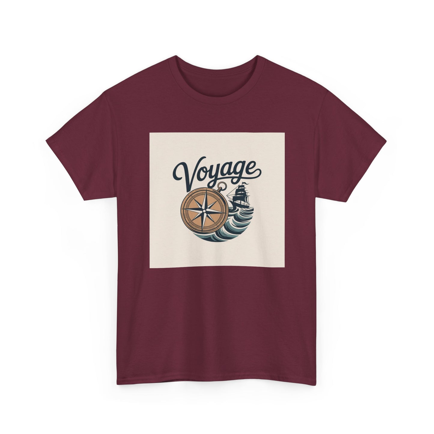 Voyage Nautical Compass T-Shirt — Adventure Beach Travel Graphic Tee