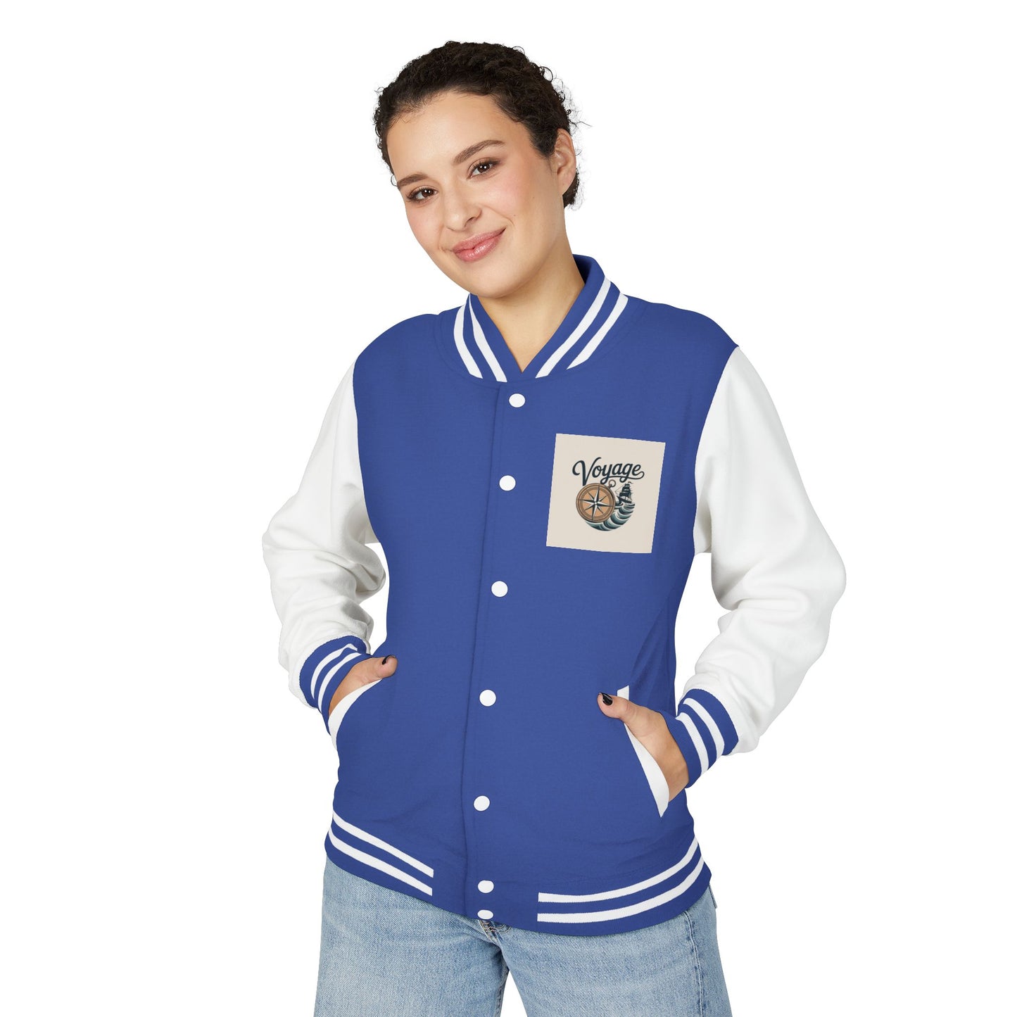 Letterman Jacket — 'Voyage' Nautical Shell Patch Varsity Jacket