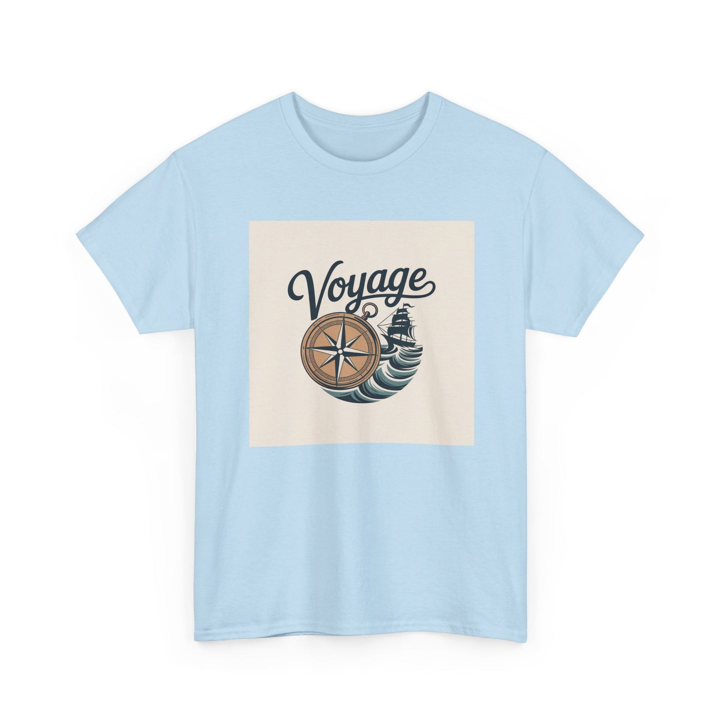 Voyage Nautical Compass T-Shirt — Adventure Beach Travel Graphic Tee
