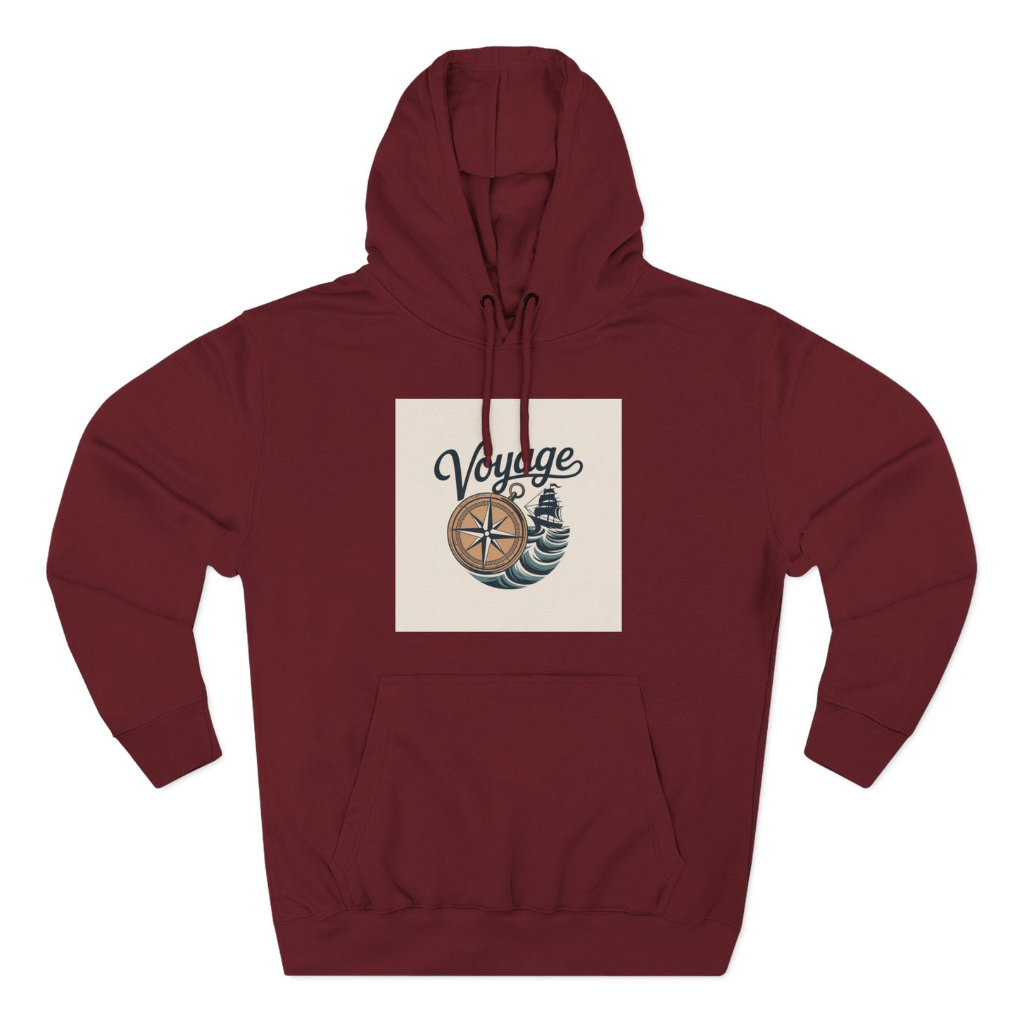 Voyage Compass Hoodie — Nautical Travel Graphic Pullover