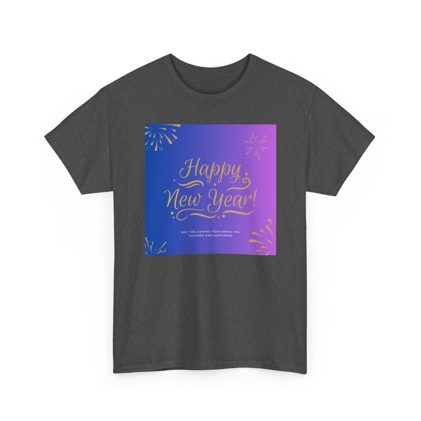 Happy New Year Tee — Festive Gradient Fireworks Holiday T‑Shirt