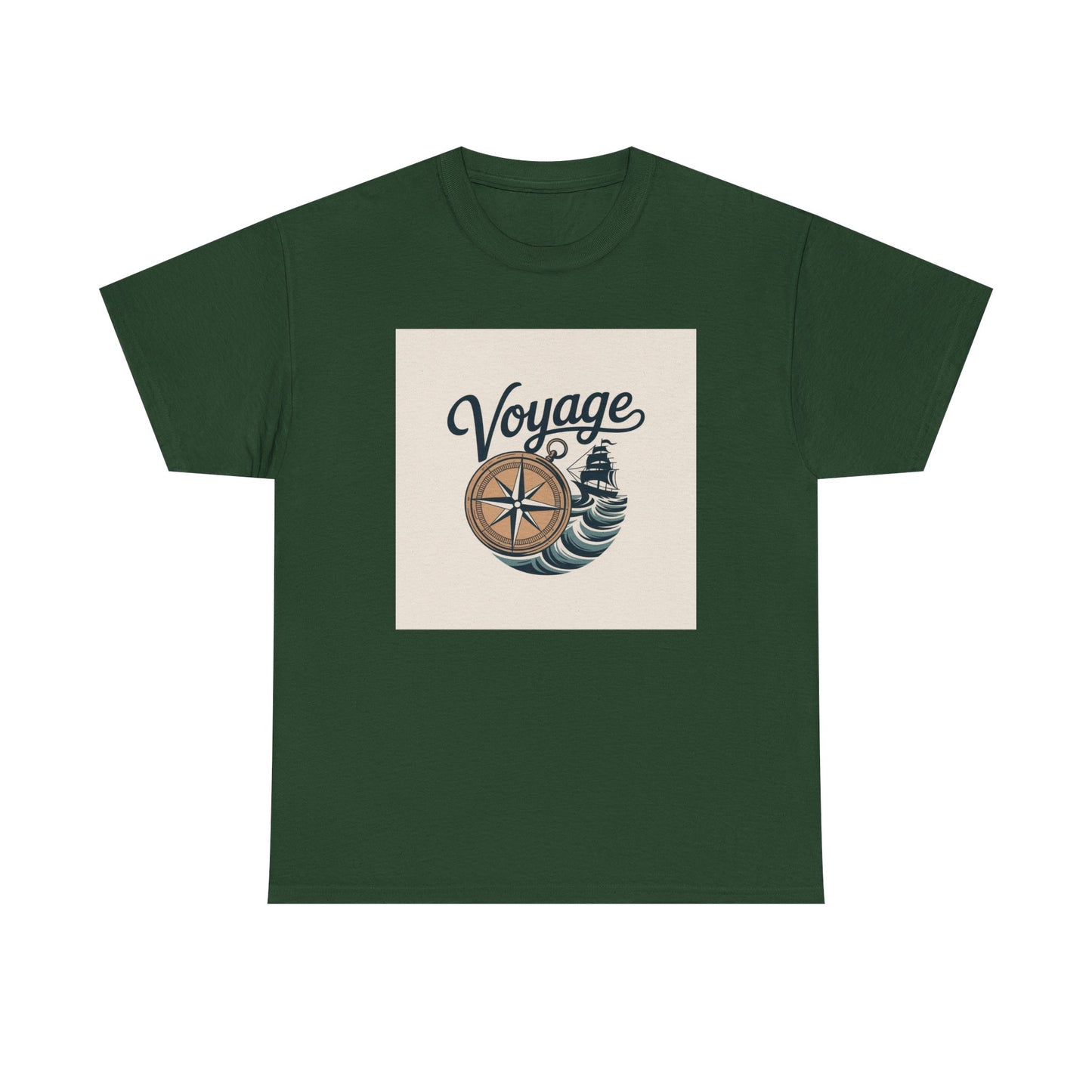 Voyage Nautical Compass T-Shirt — Adventure Beach Travel Graphic Tee