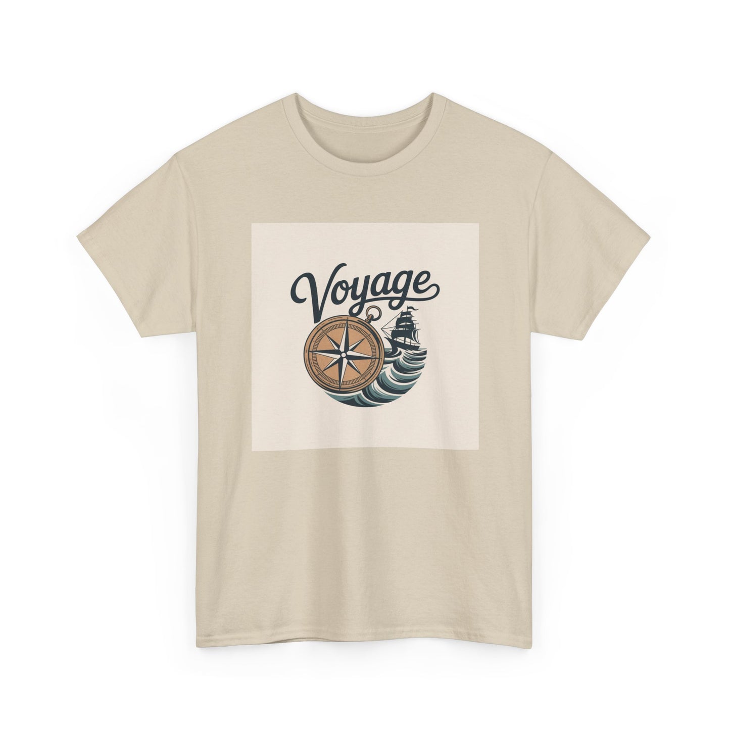 Voyage Nautical Compass T-Shirt — Adventure Beach Travel Graphic Tee