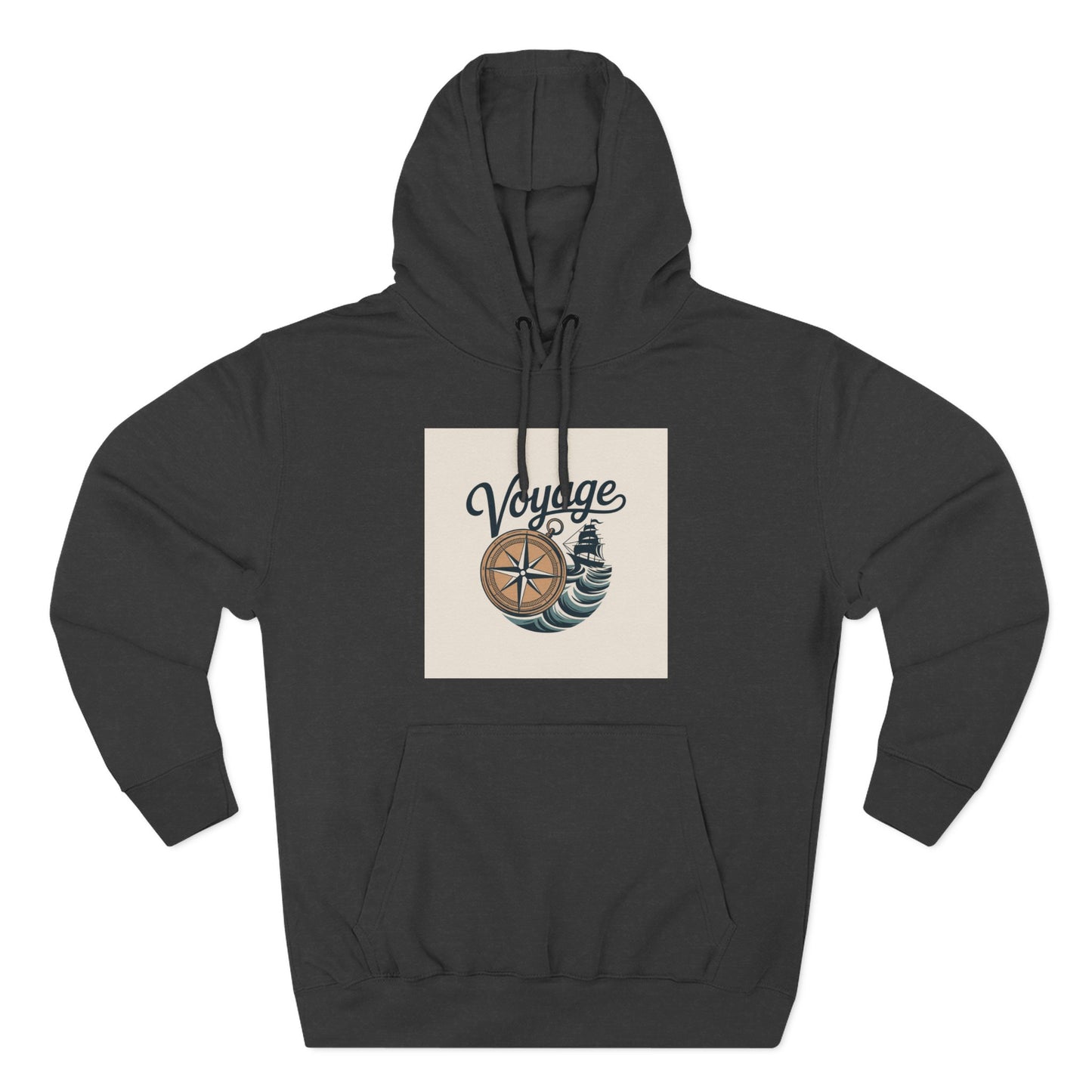 Voyage Compass Hoodie — Nautical Travel Graphic Pullover