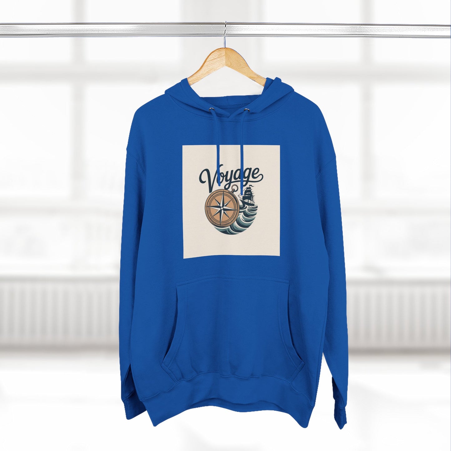 Voyage Compass Hoodie — Nautical Travel Graphic Pullover
