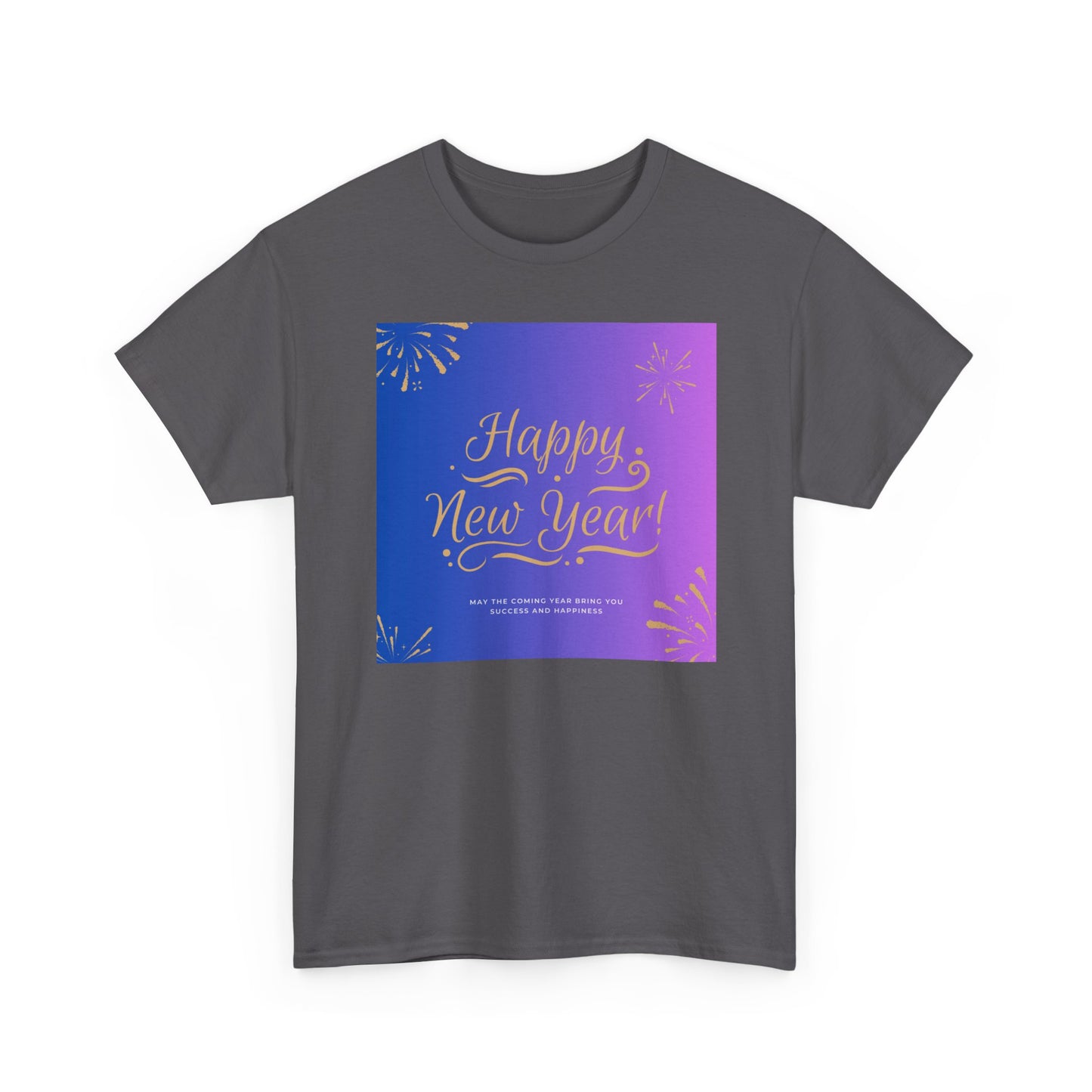 Happy New Year Tee — Festive Gradient Fireworks Holiday T‑Shirt