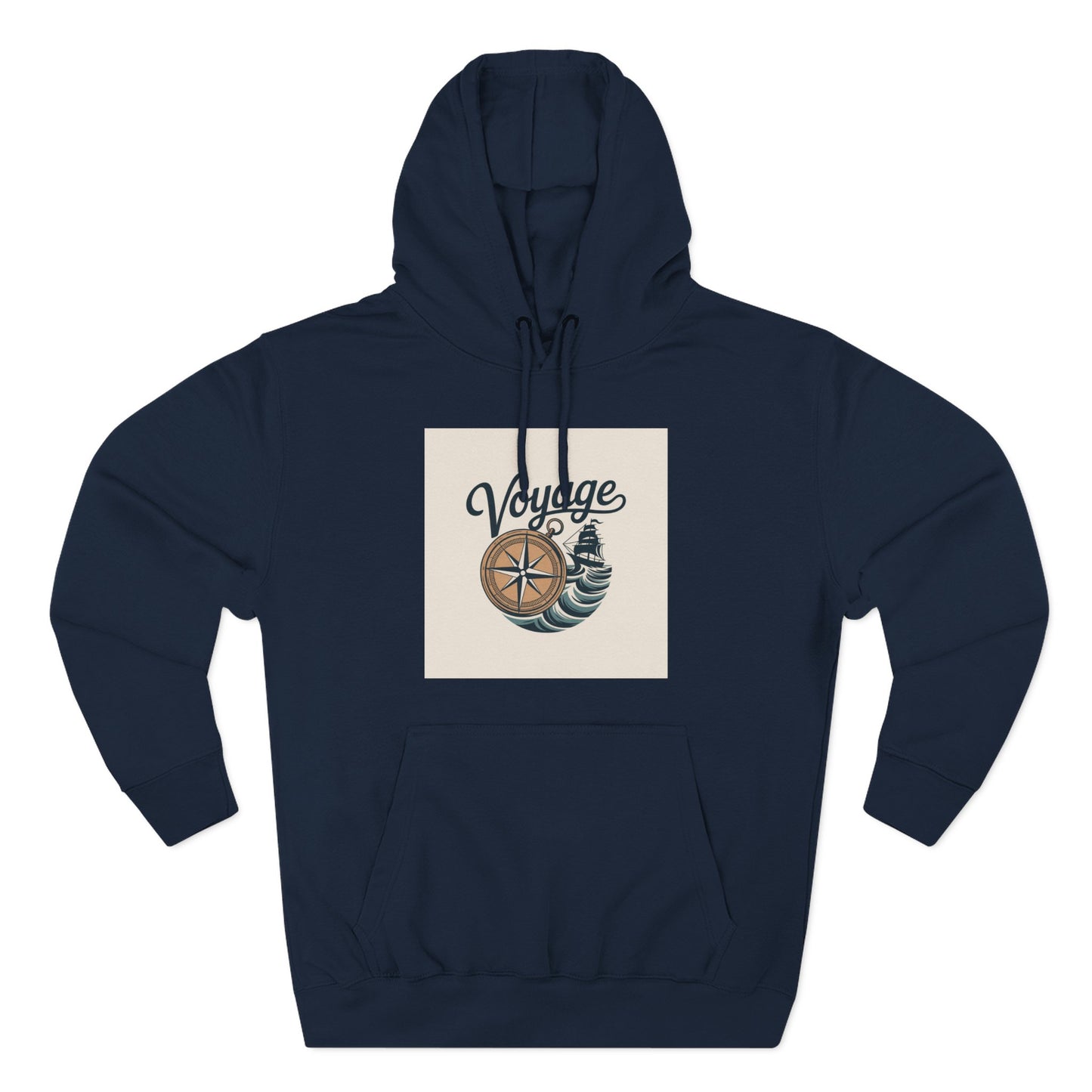 Voyage Compass Hoodie — Nautical Travel Graphic Pullover