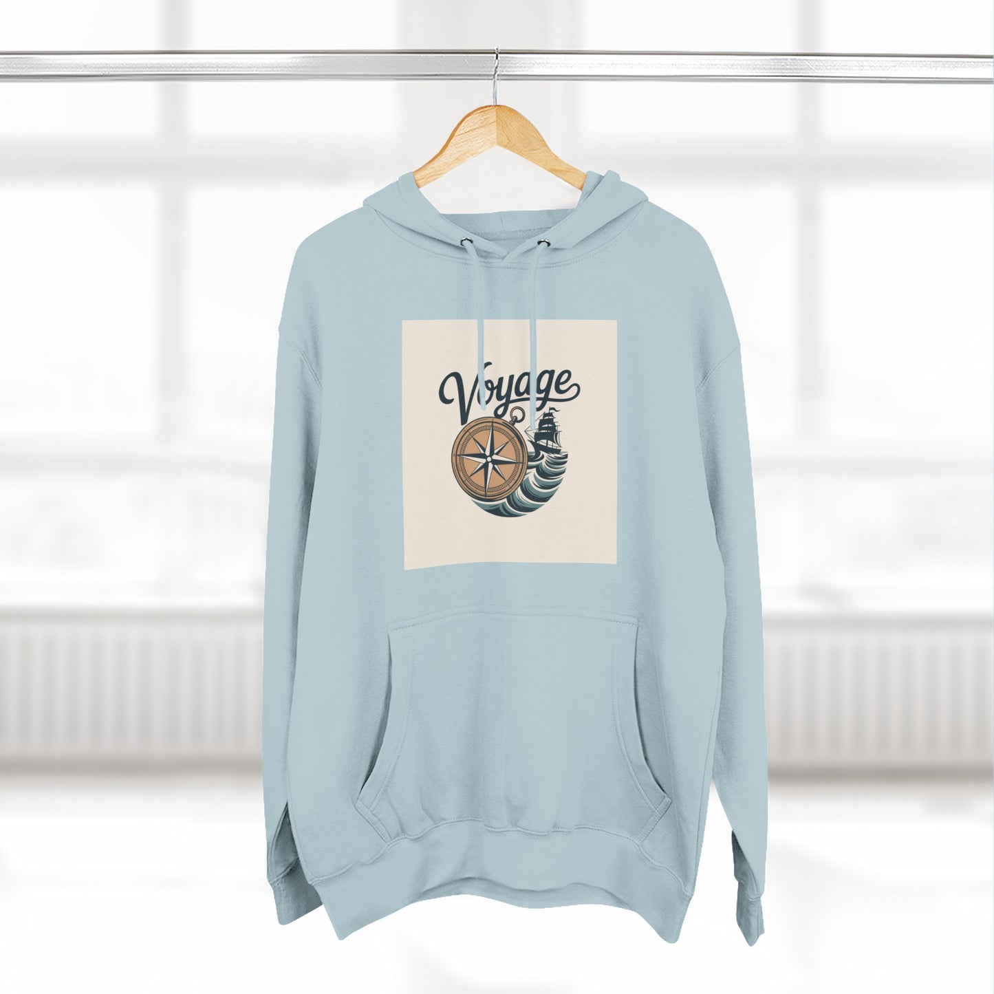 Voyage Compass Hoodie — Nautical Travel Graphic Pullover