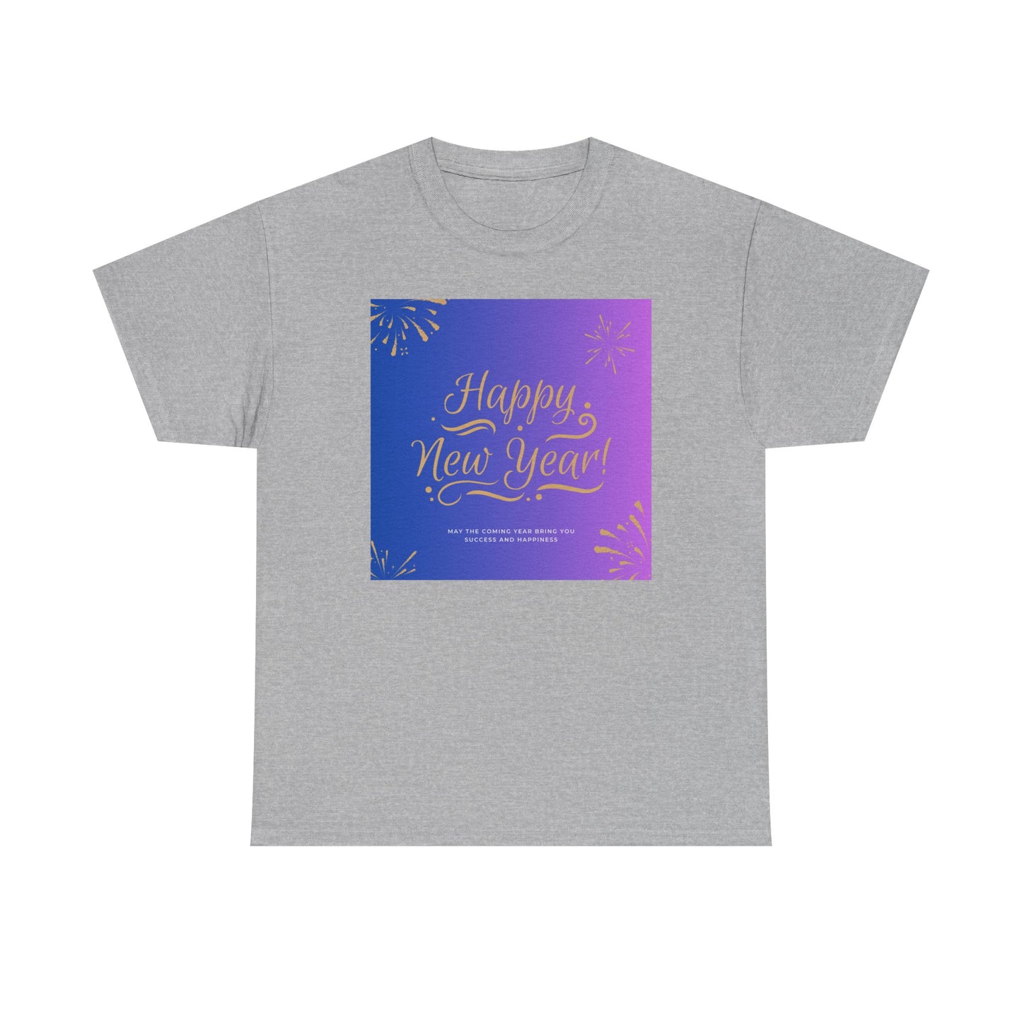 Happy New Year Tee — Festive Gradient Fireworks Holiday T‑Shirt