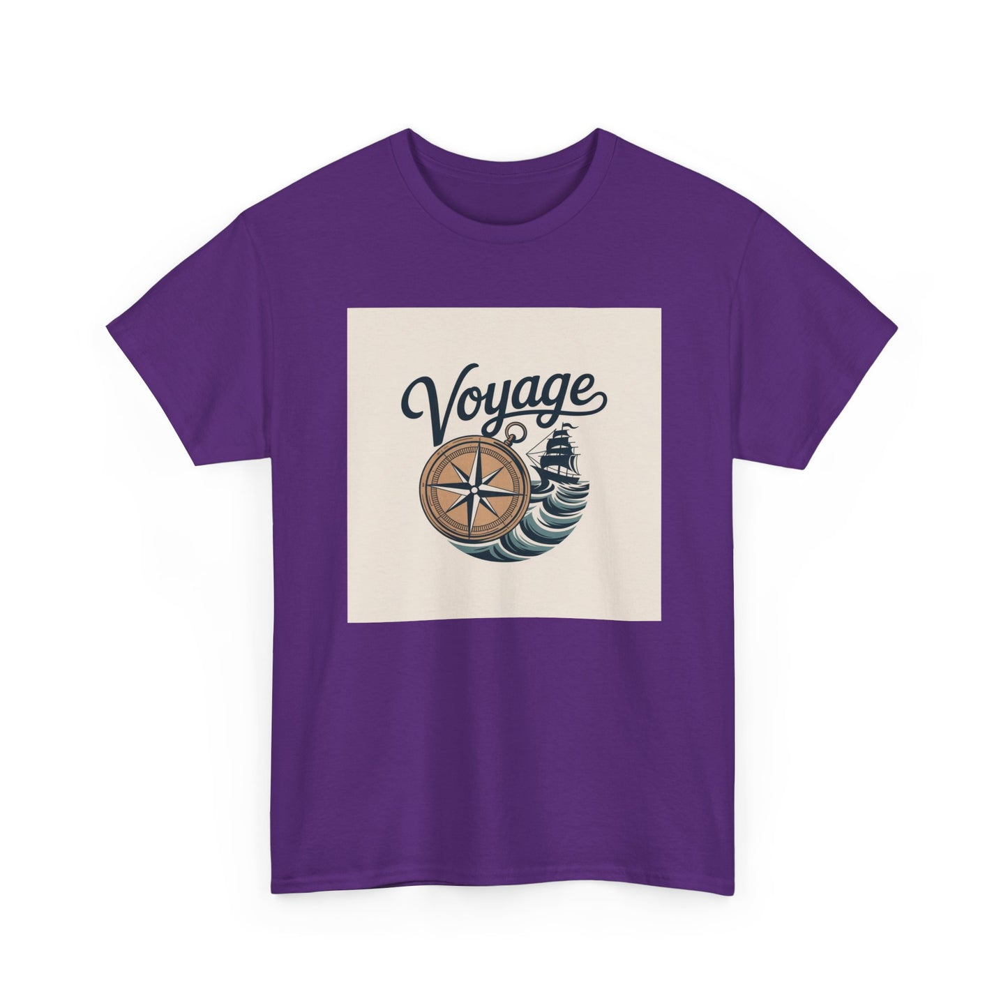 Voyage Nautical Compass T-Shirt — Adventure Beach Travel Graphic Tee