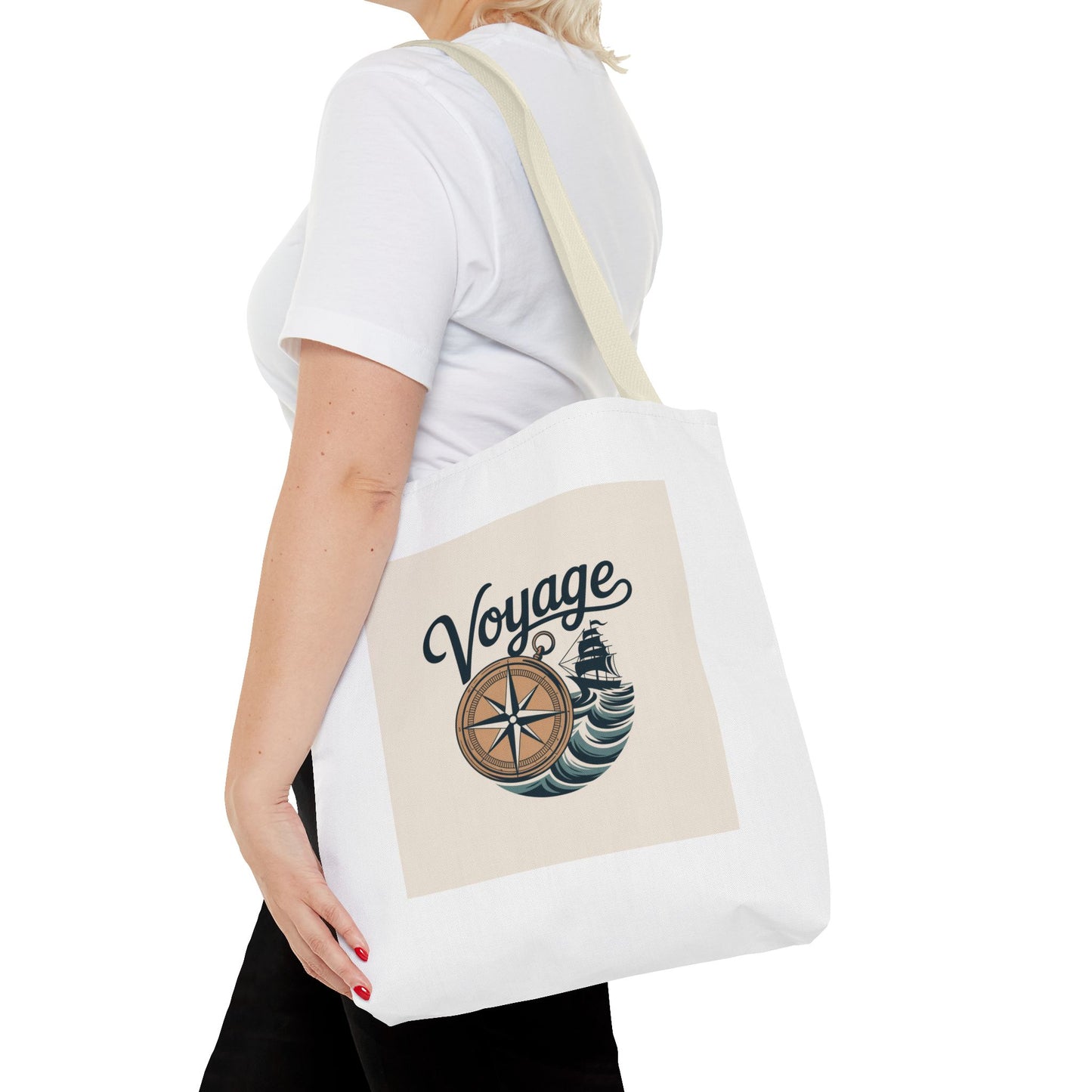 Voyage Compass Tote Bag – Nautical Travel Canvas Tote