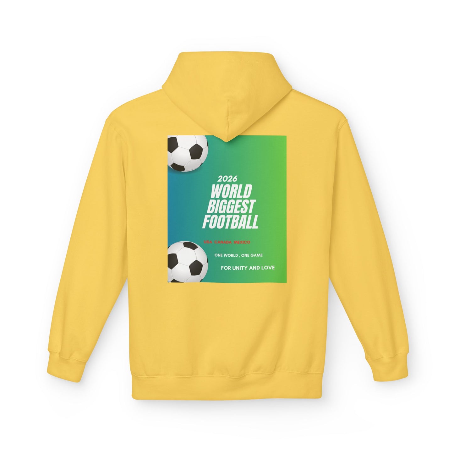 World Biggest Football 2026 Hoodie – Soccer Event Poster Design