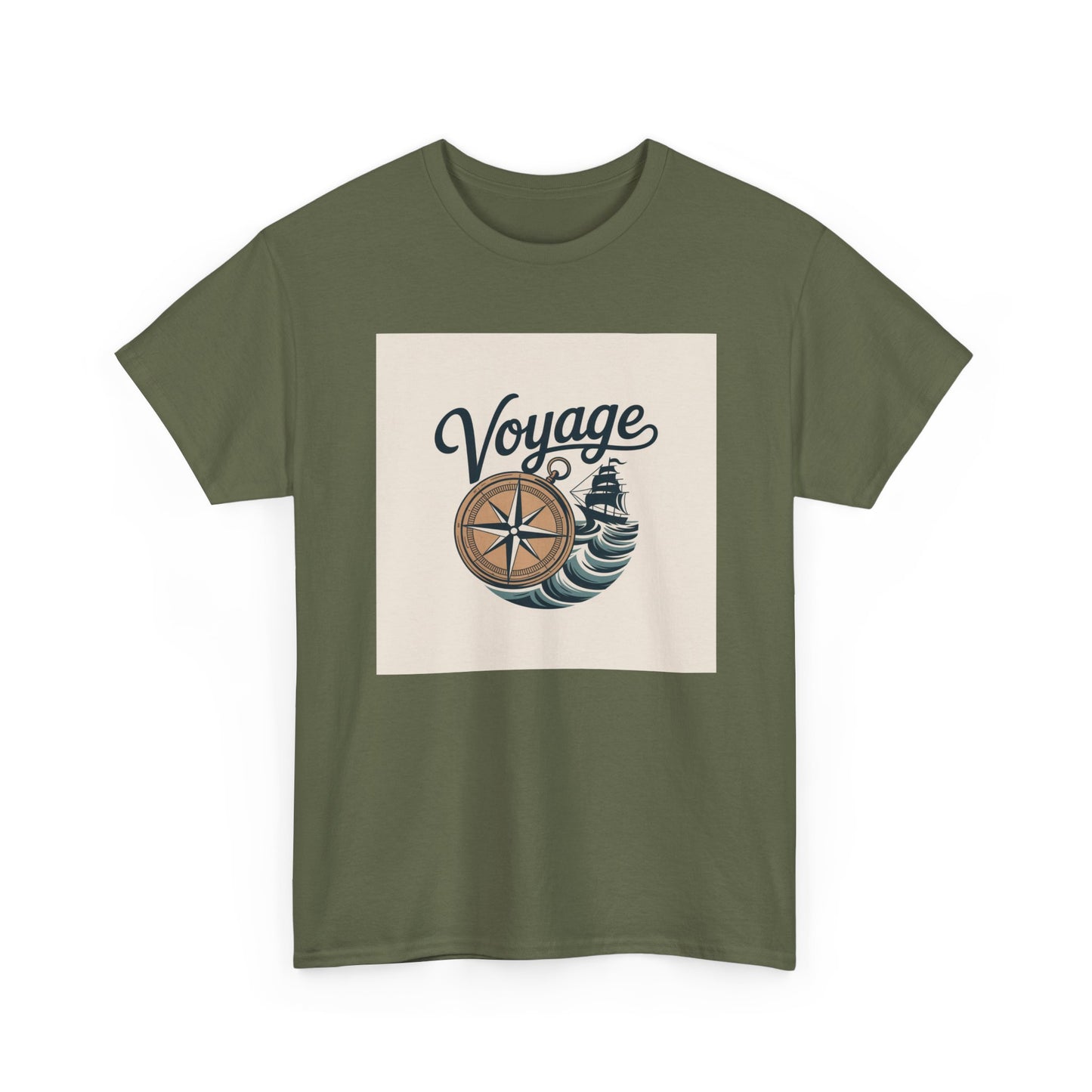 Voyage Nautical Compass T-Shirt — Adventure Beach Travel Graphic Tee