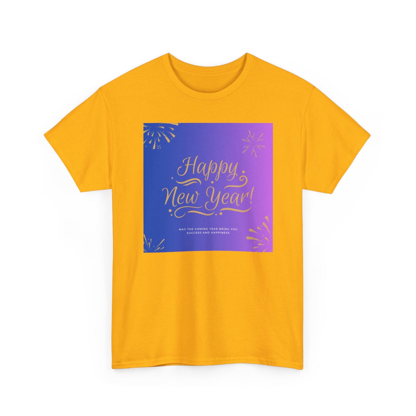 Happy New Year Tee — Festive Gradient Fireworks Holiday T‑Shirt
