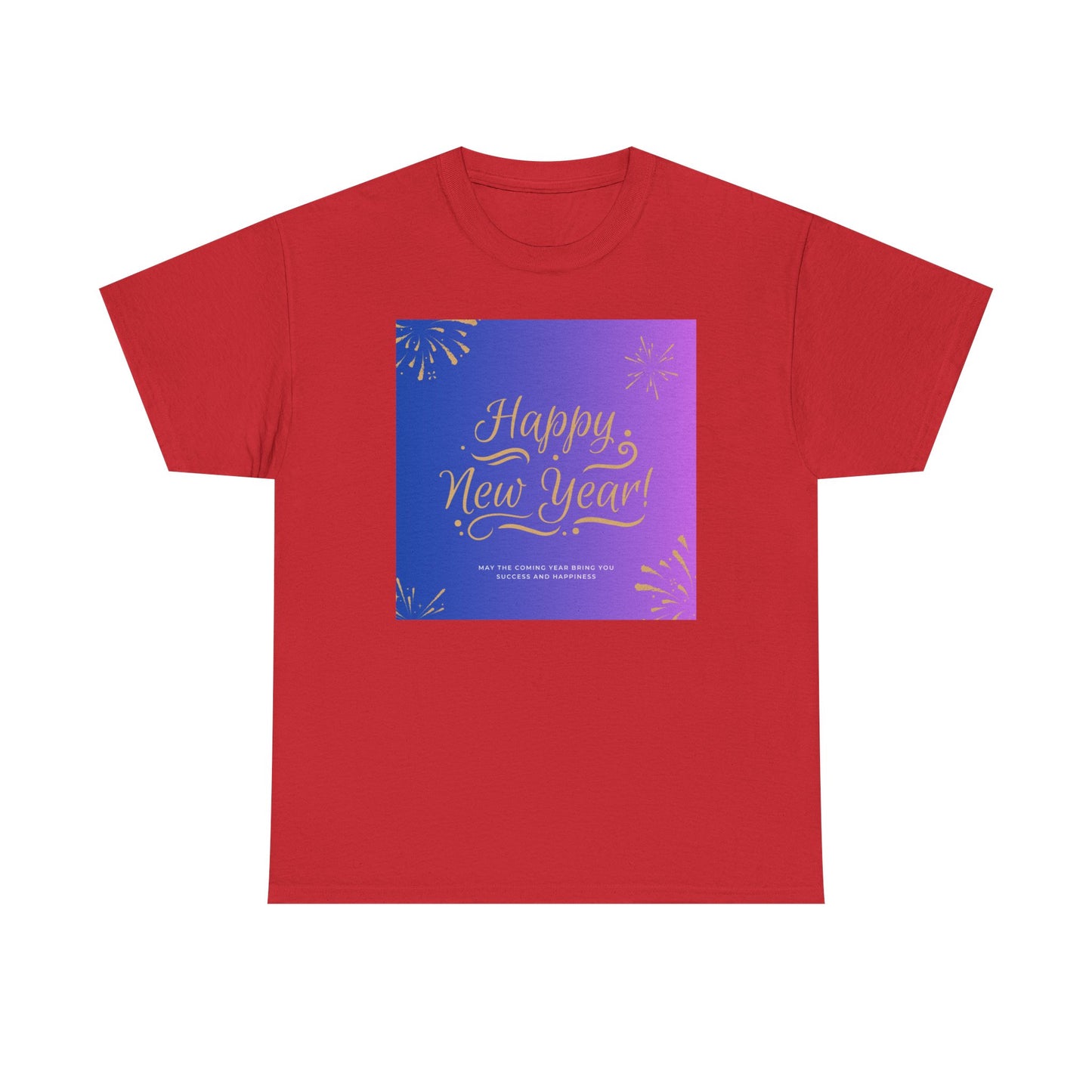 Happy New Year Tee — Festive Gradient Fireworks Holiday T‑Shirt