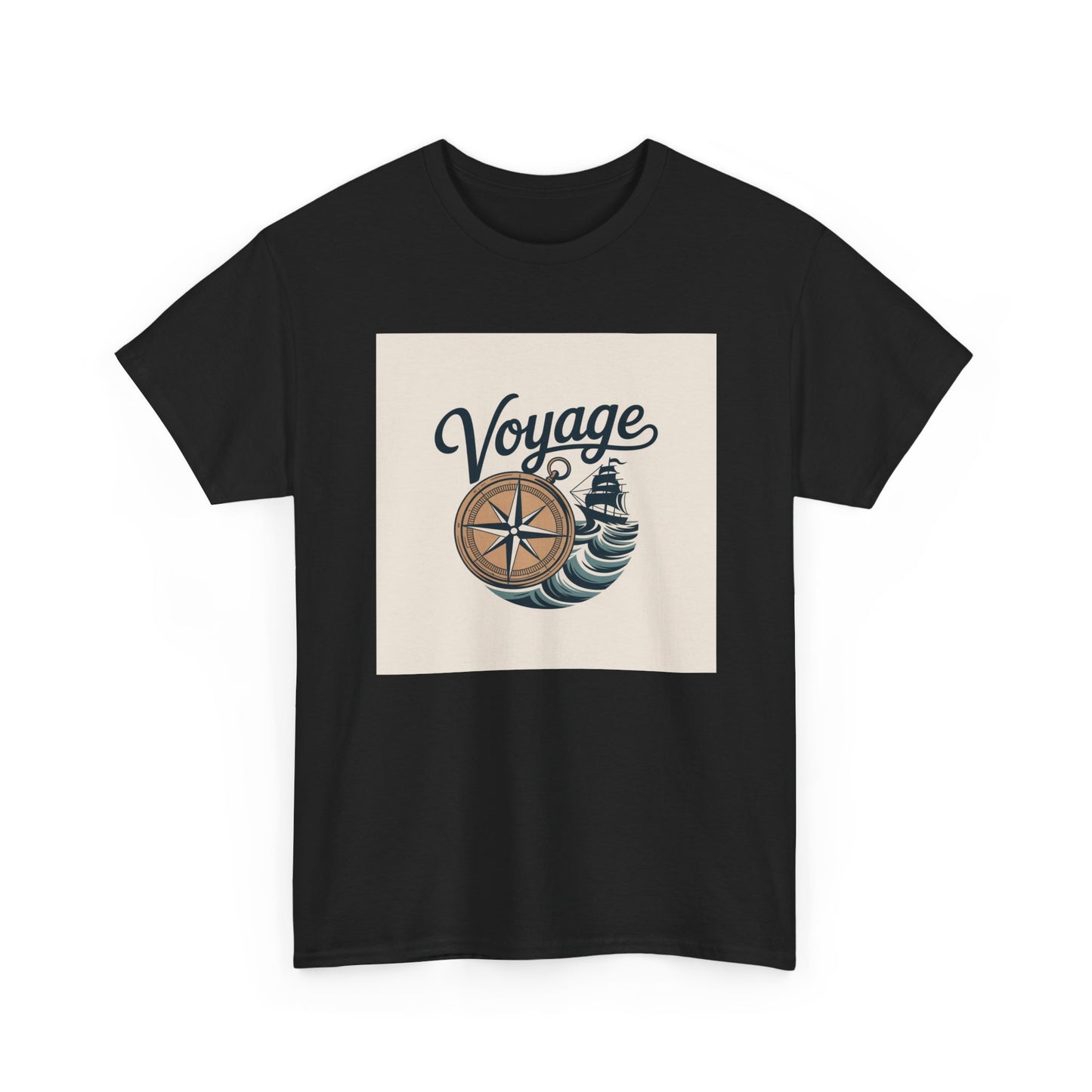 Voyage Nautical Compass T-Shirt — Adventure Beach Travel Graphic Tee