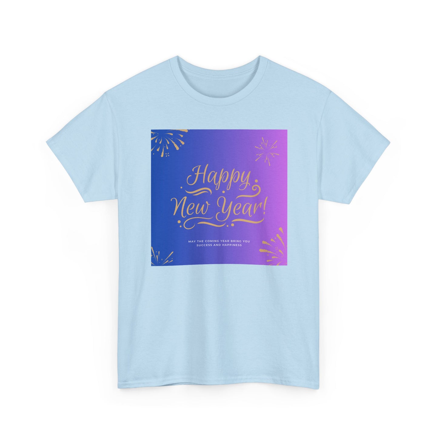 Happy New Year Tee — Festive Gradient Fireworks Holiday T‑Shirt