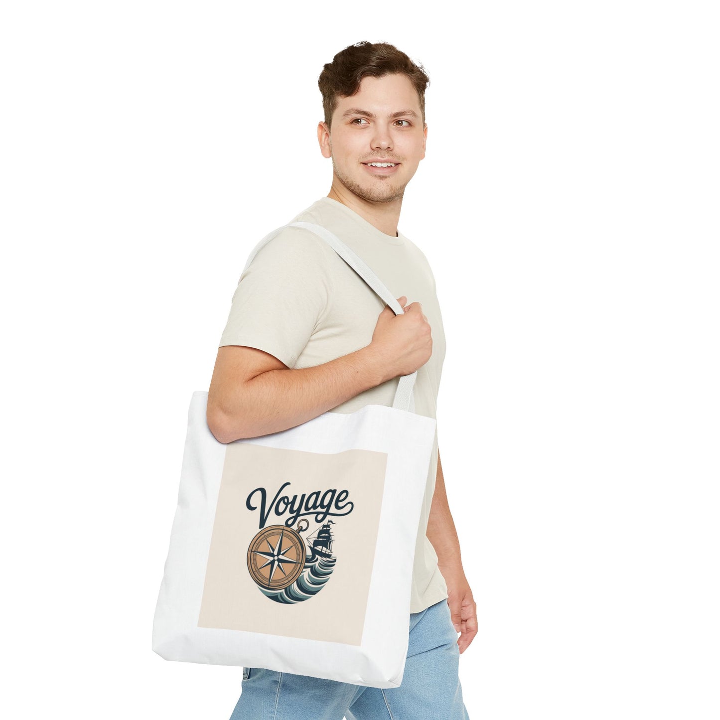 Voyage Compass Tote Bag – Nautical Travel Canvas Tote