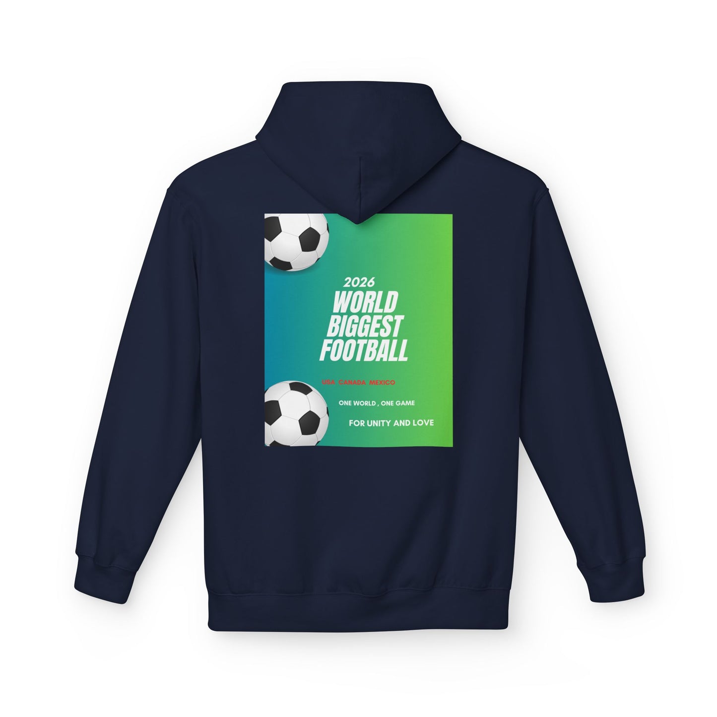 World Biggest Football 2026 Hoodie – Soccer Event Poster Design