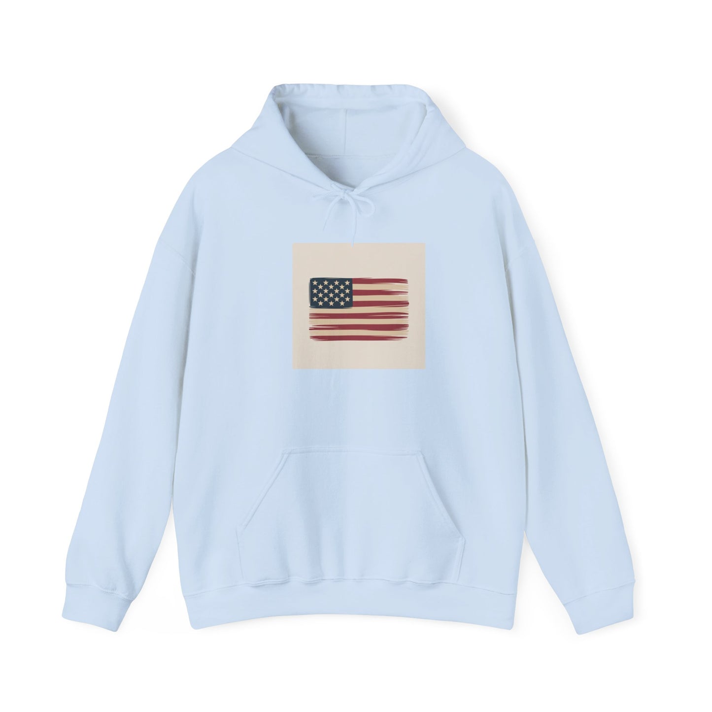Vintage American Flag Hoodie — Distressed USA Patriotic Sweatshirt