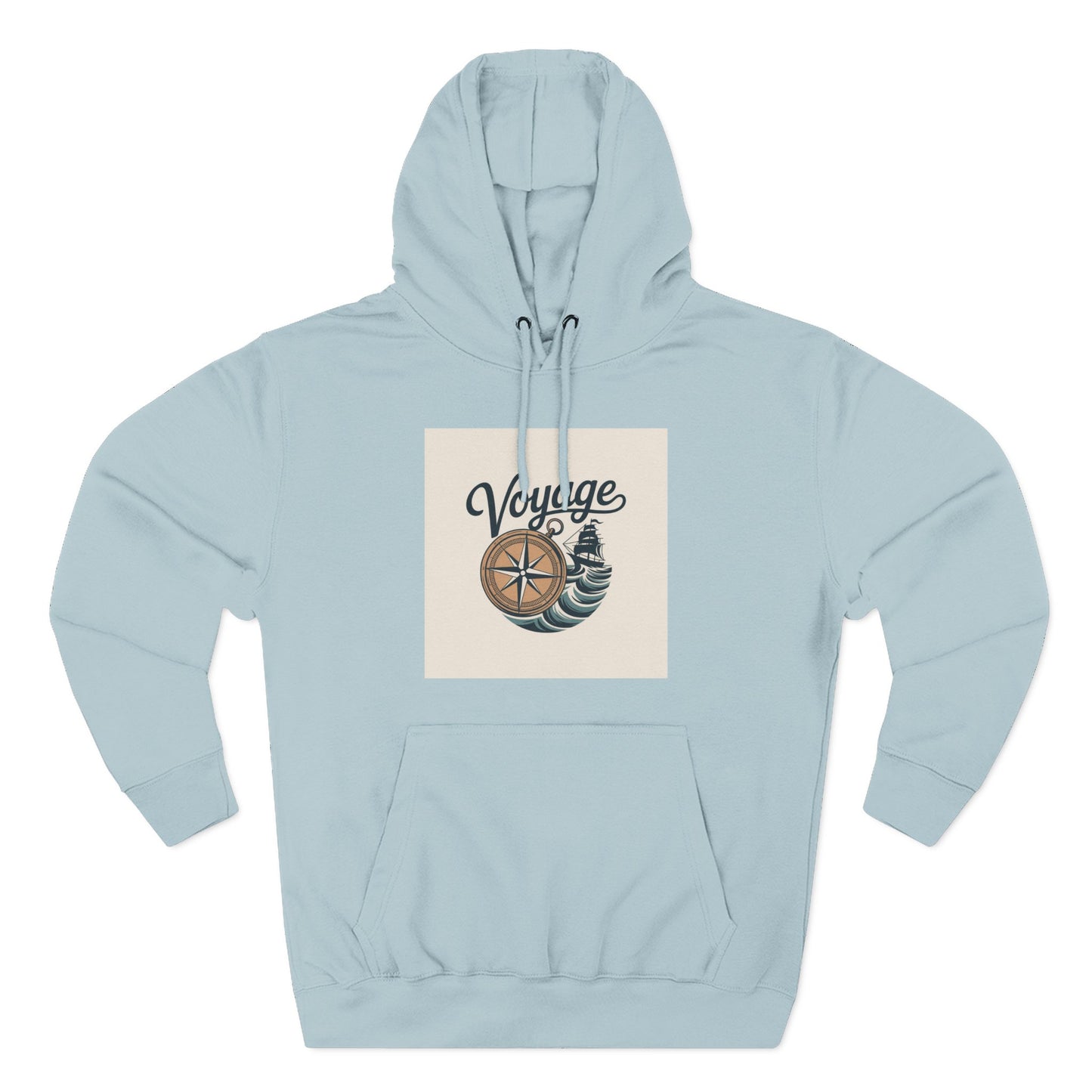 Voyage Compass Hoodie — Nautical Travel Graphic Pullover
