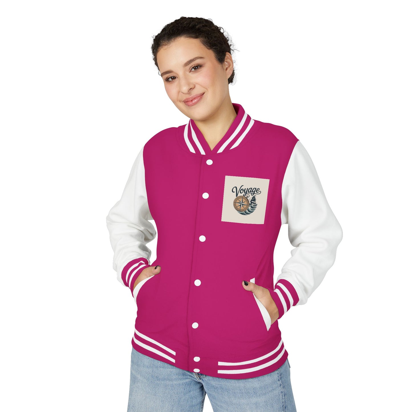 Letterman Jacket — 'Voyage' Nautical Shell Patch Varsity Jacket