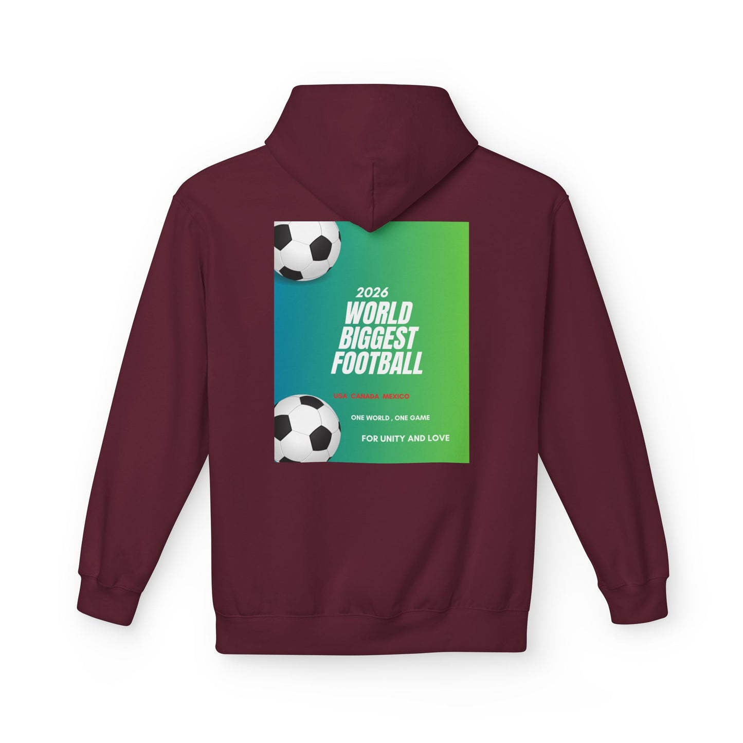 World Biggest Football 2026 Hoodie – Soccer Event Poster Design