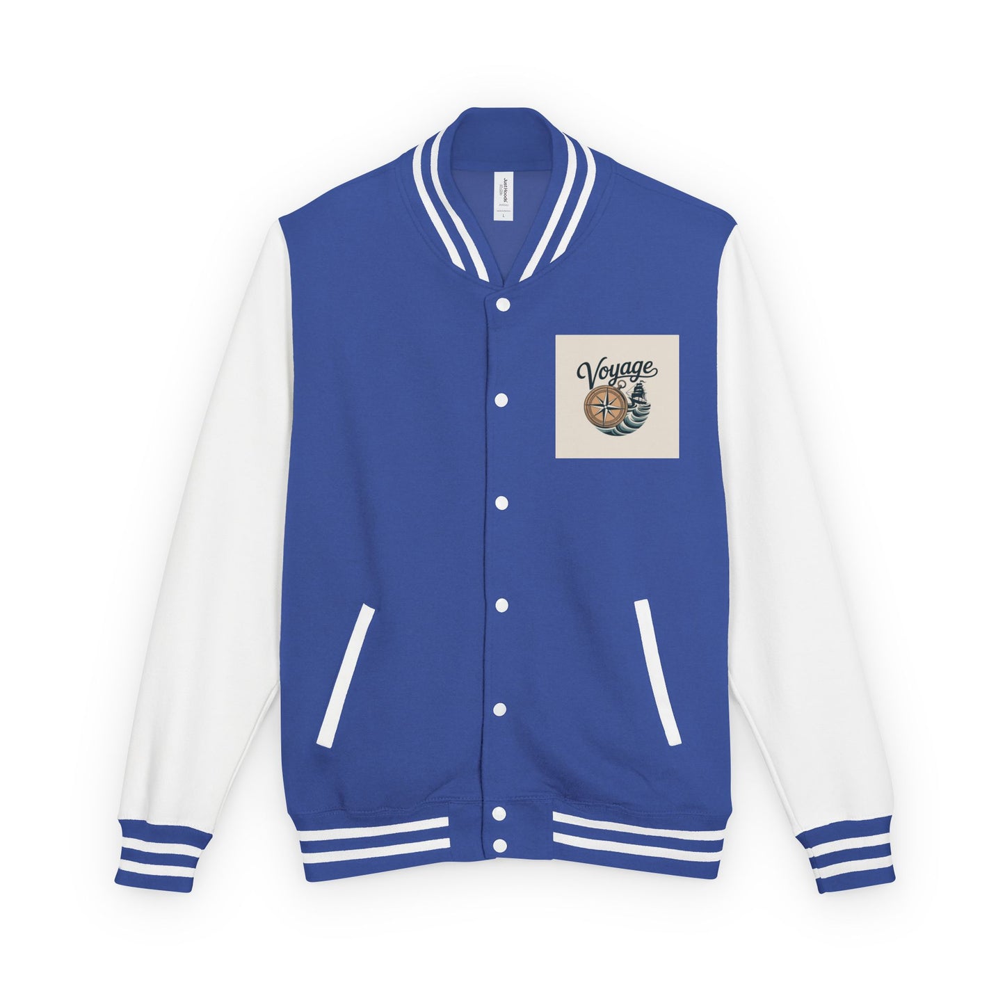 Letterman Jacket — 'Voyage' Nautical Shell Patch Varsity Jacket