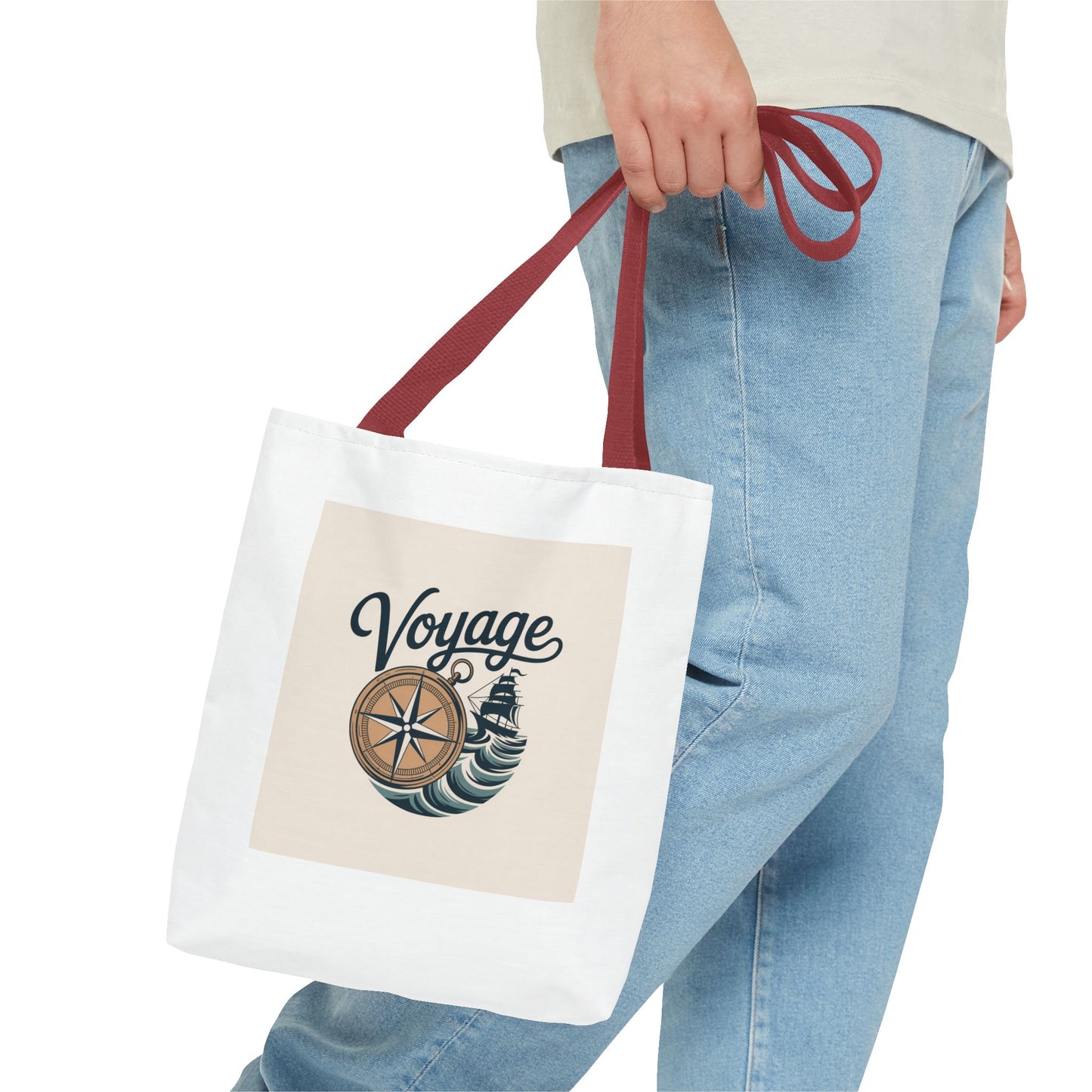 Voyage Compass Tote Bag – Nautical Travel Canvas Tote
