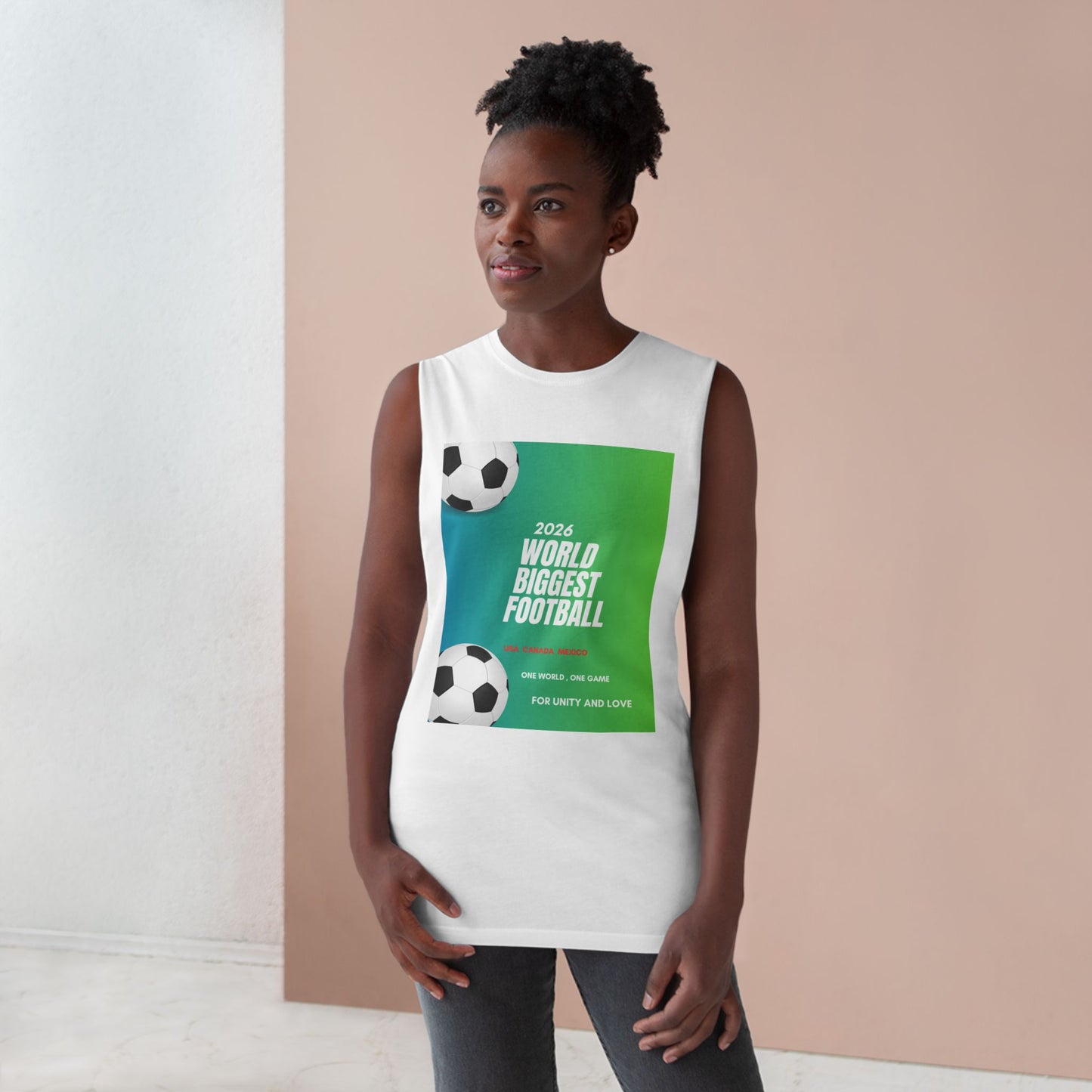 Football Graphic Tank Top — "World Biggest Football 2028" Sports Tee
