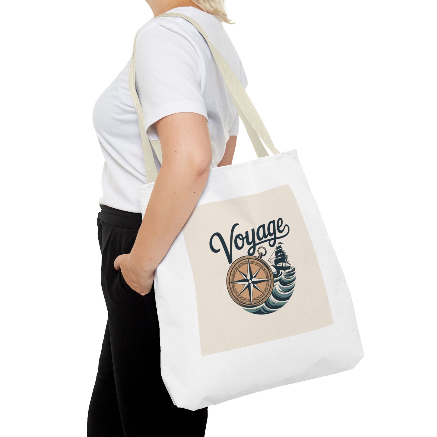 Voyage Compass Tote Bag – Nautical Travel Canvas Tote