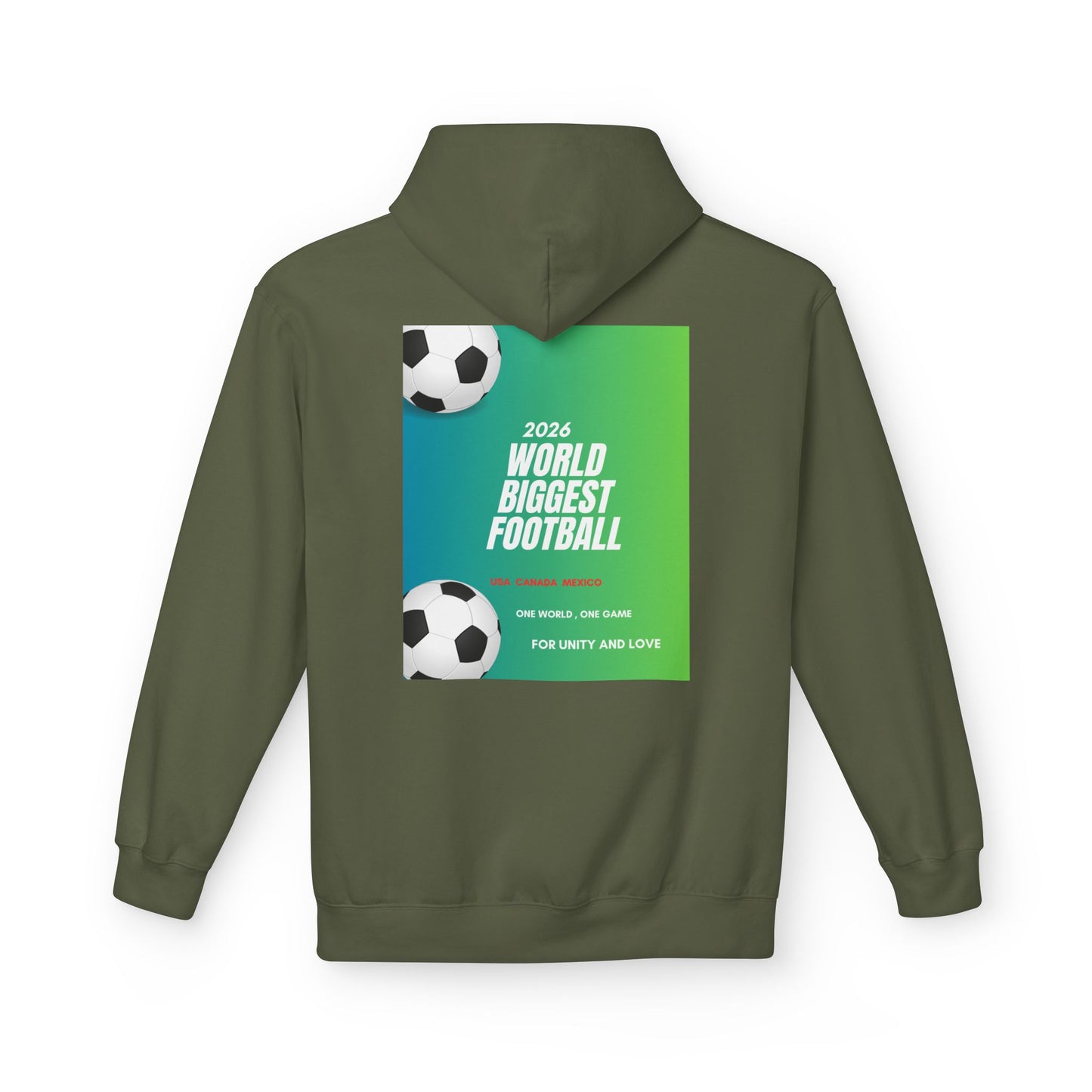 World Biggest Football 2026 Hoodie – Soccer Event Poster Design