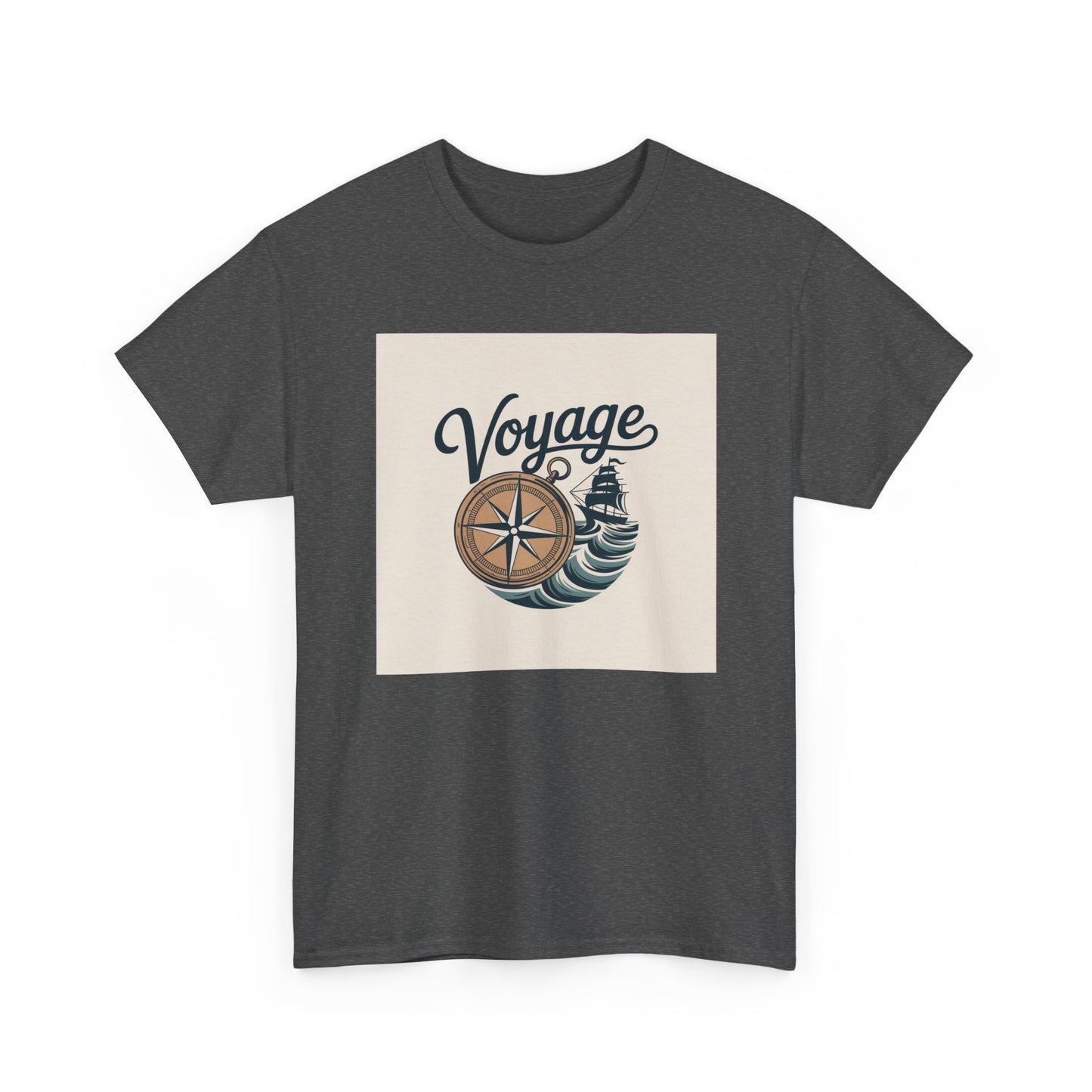 Voyage Nautical Compass T-Shirt — Adventure Beach Travel Graphic Tee