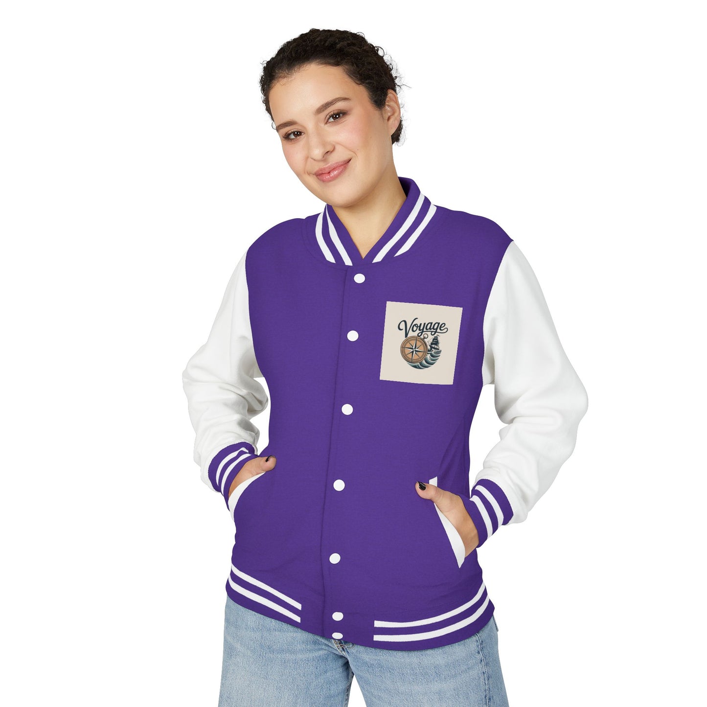 Letterman Jacket — 'Voyage' Nautical Shell Patch Varsity Jacket