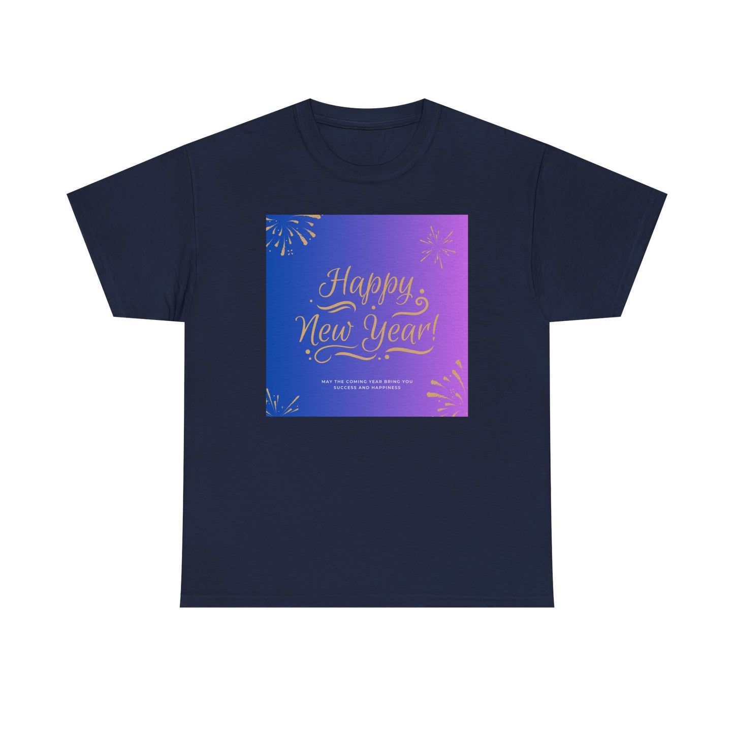 Happy New Year Tee — Festive Gradient Fireworks Holiday T‑Shirt