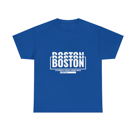 Boston Graphic Tee — Double-Stacked Logo City Shirt
