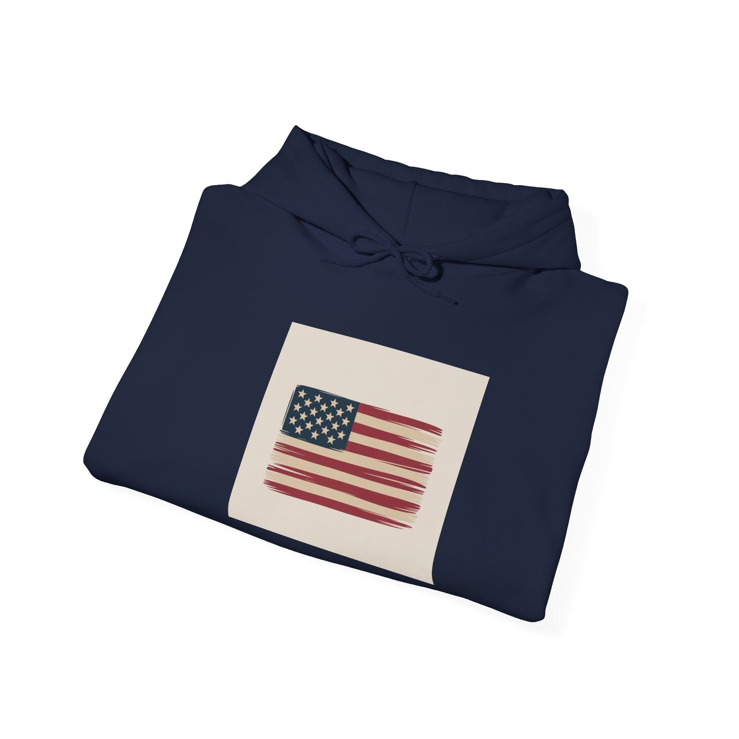 Vintage American Flag Hoodie — Distressed USA Patriotic Sweatshirt