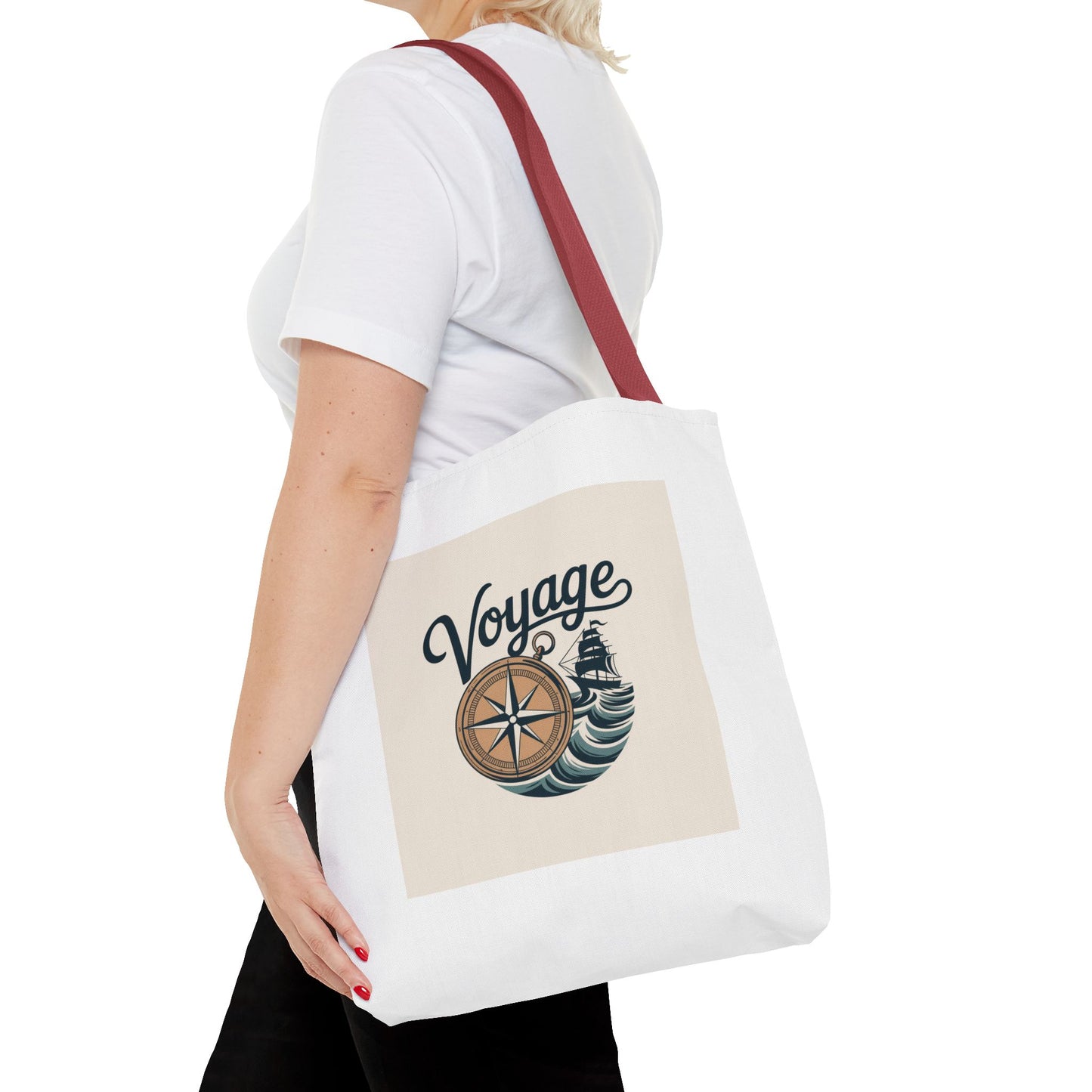 Voyage Compass Tote Bag – Nautical Travel Canvas Tote