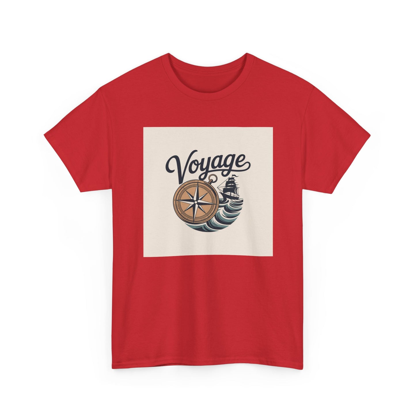 Voyage Nautical Compass T-Shirt — Adventure Beach Travel Graphic Tee