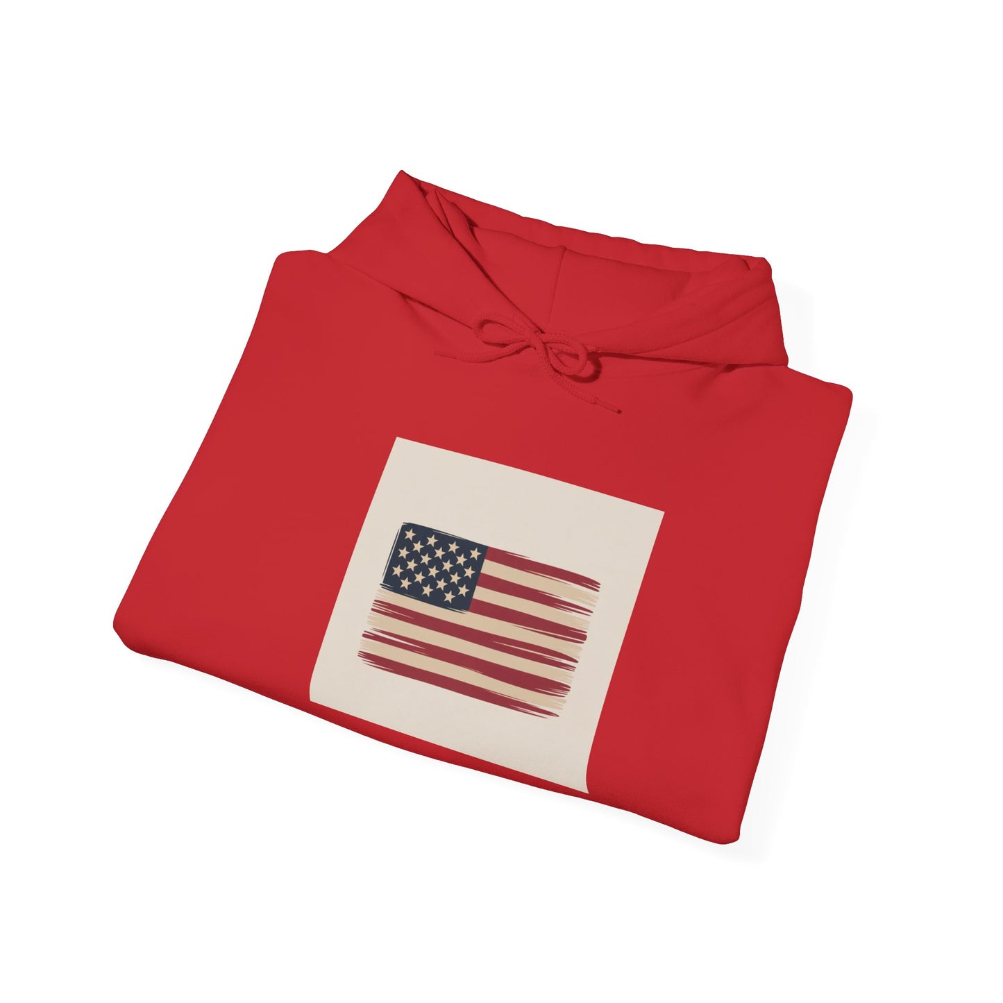 Vintage American Flag Hoodie — Distressed USA Patriotic Sweatshirt