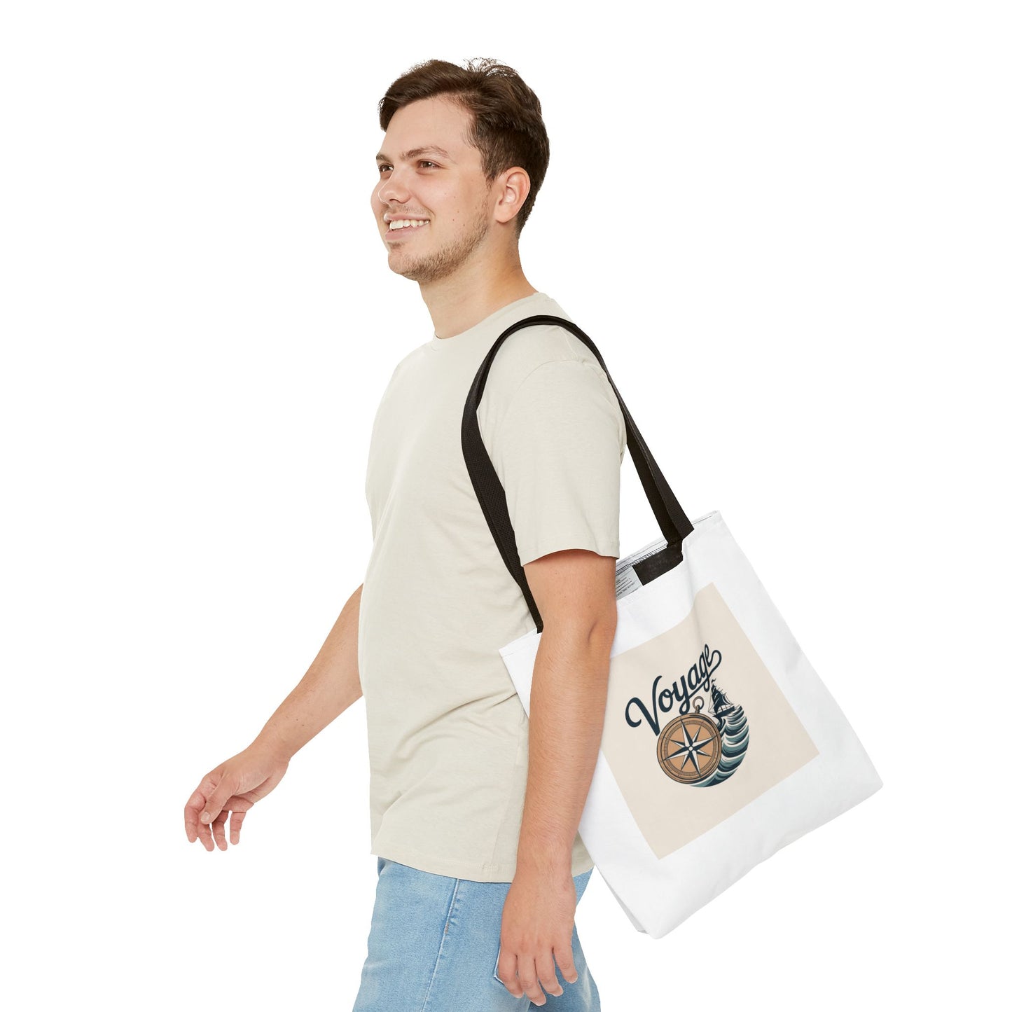 Voyage Compass Tote Bag – Nautical Travel Canvas Tote