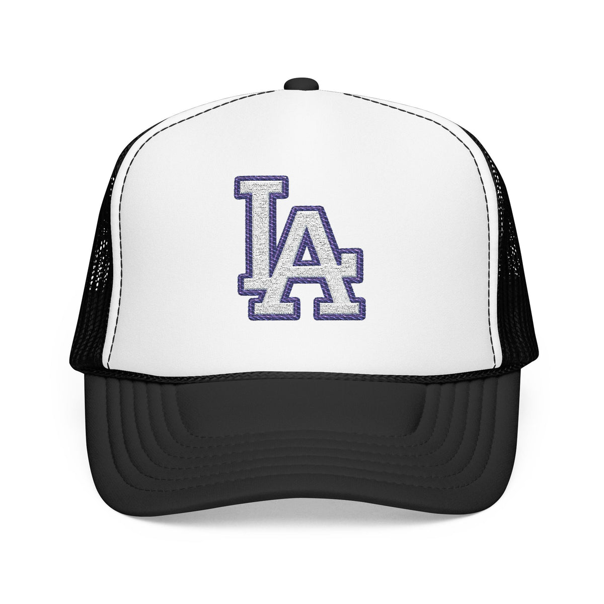 LA logo, Los Angeles California Design, City pride graphic, Varsity style hat cap, T-shirt hoodie POD