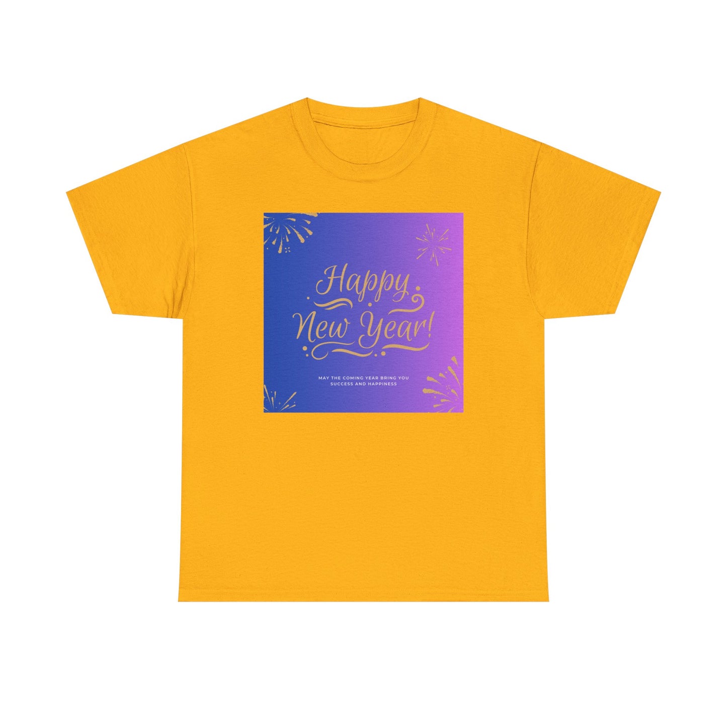 Happy New Year Tee — Festive Gradient Fireworks Holiday T‑Shirt
